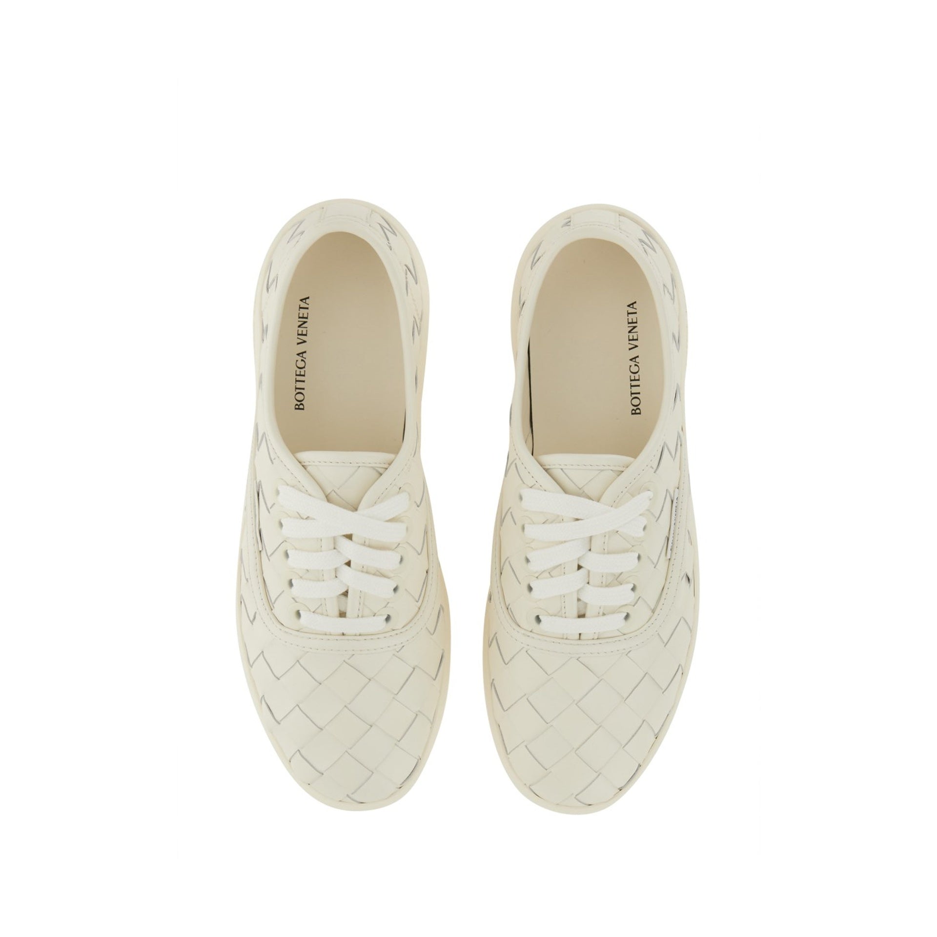 Bottega Veneta Intreccio Motif Leather Sneakers