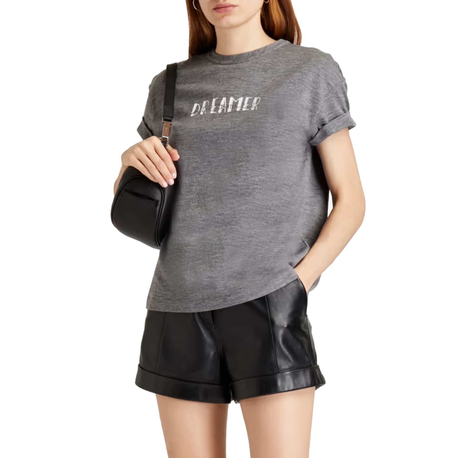 Brunello Cucinelli-Brunello Cucinelli Dreamer Jersey T-shirt-WOMEN CLOTHING-Black-Deal-Outlet-by-ARCHIVIST