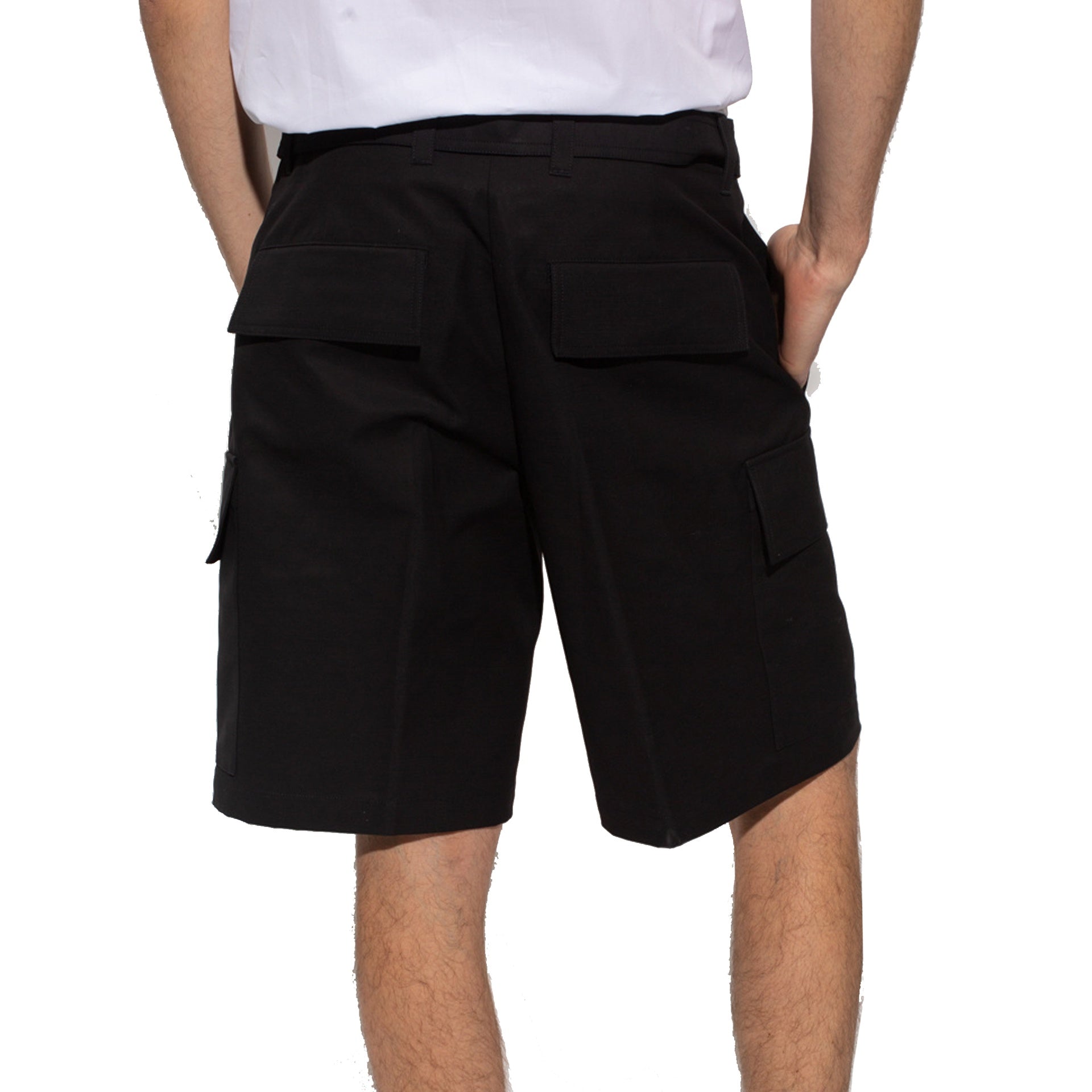 Jil Sander-Jil Sander Cotton Cargo Shorts-MEN CLOTHING-Black-Deal-Outlet-by-ARCHIVIST