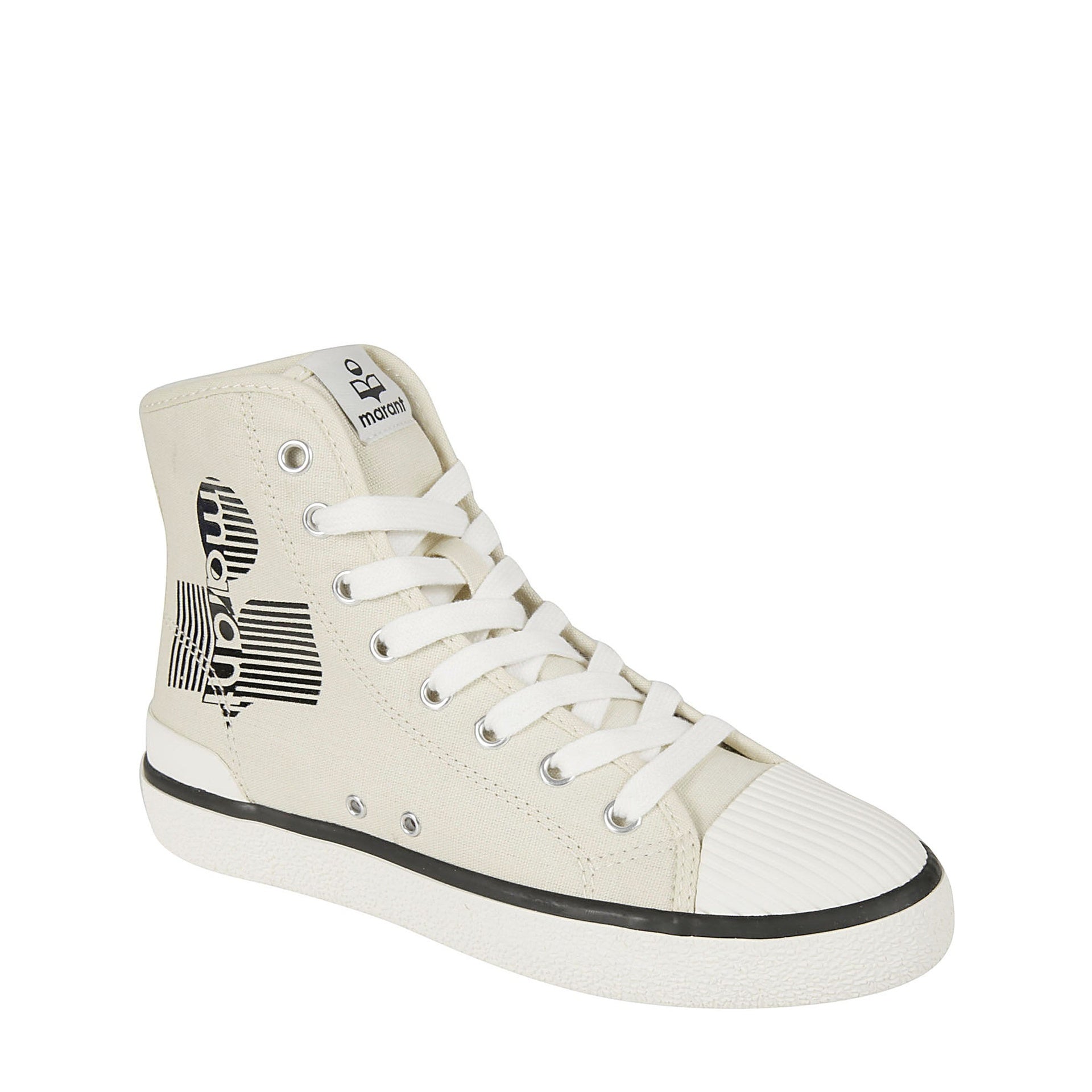 Isabel Marant-Isabel Marant Logo Canvas Sneakers-WOMEN SHOES-Black-Deal-Outlet-by-ARCHIVIST