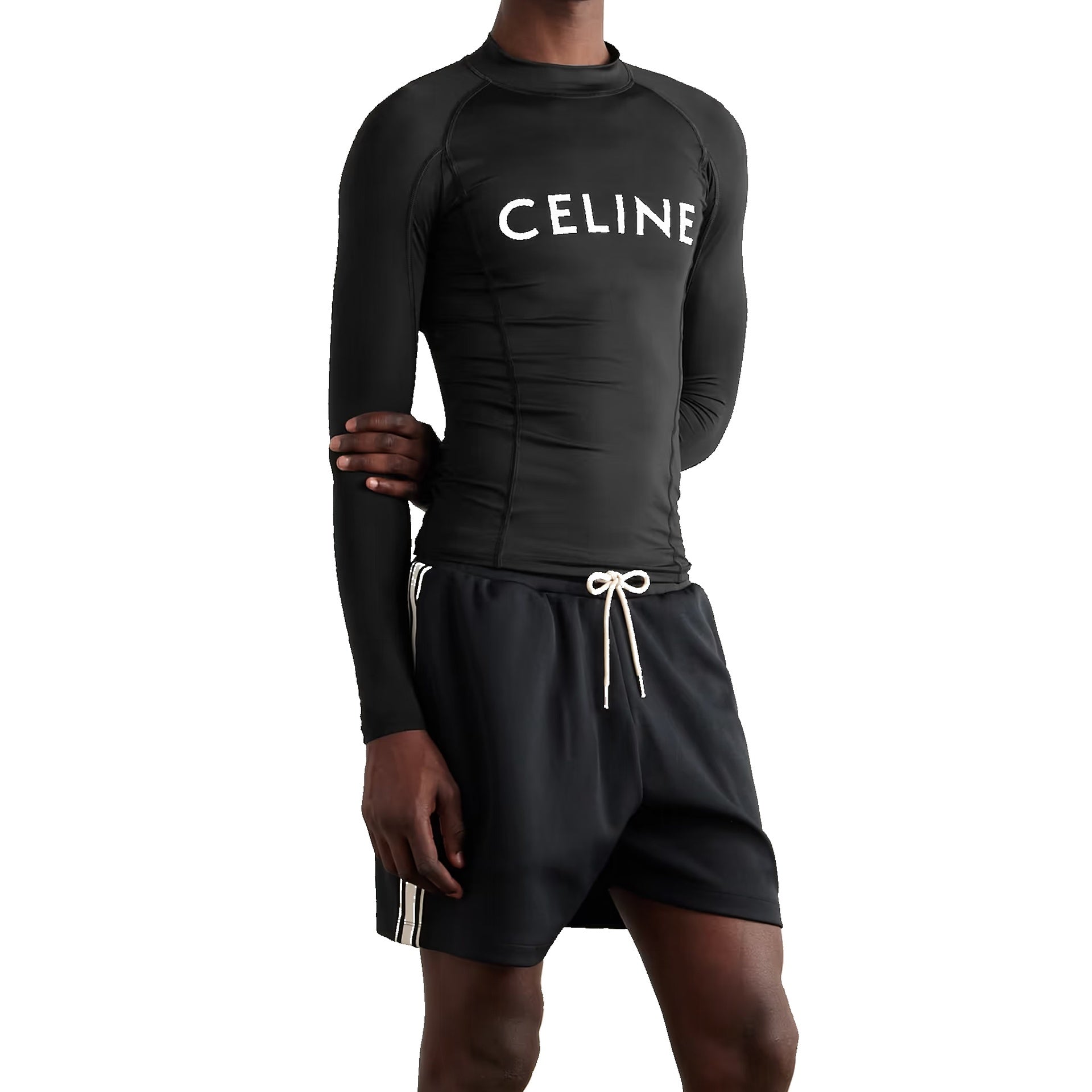 Celine Surf Logo Stretch-Jersey T-Shirt