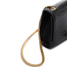 Saint Laurent-Saint Laurent Kate Medium Tassel Crocodile Embossed Leather Bag-WOMEN BAGS-Black-Deal-Outlet-by-ARCHIVIST