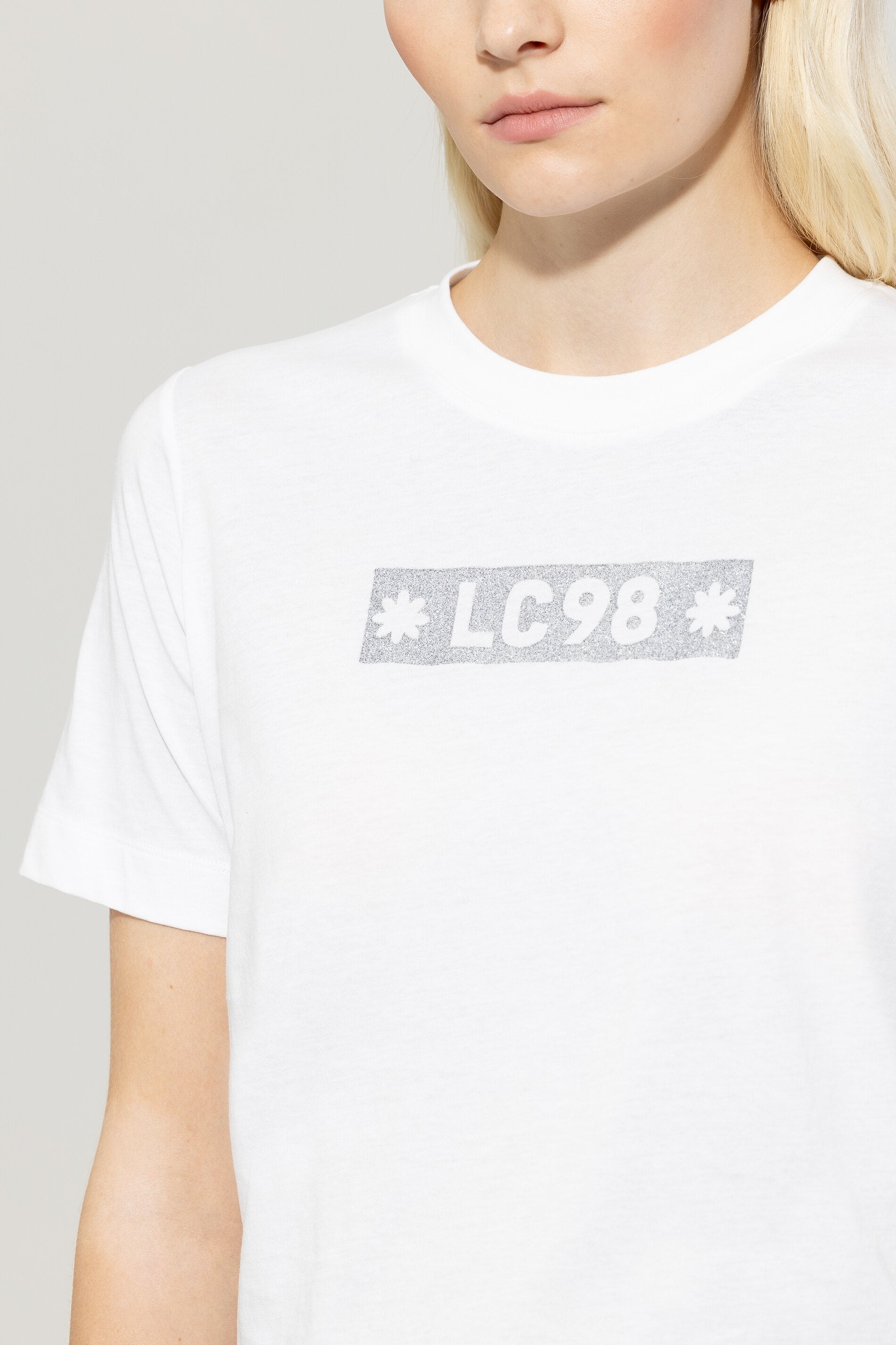 T-Shirt mit Glitter-Print