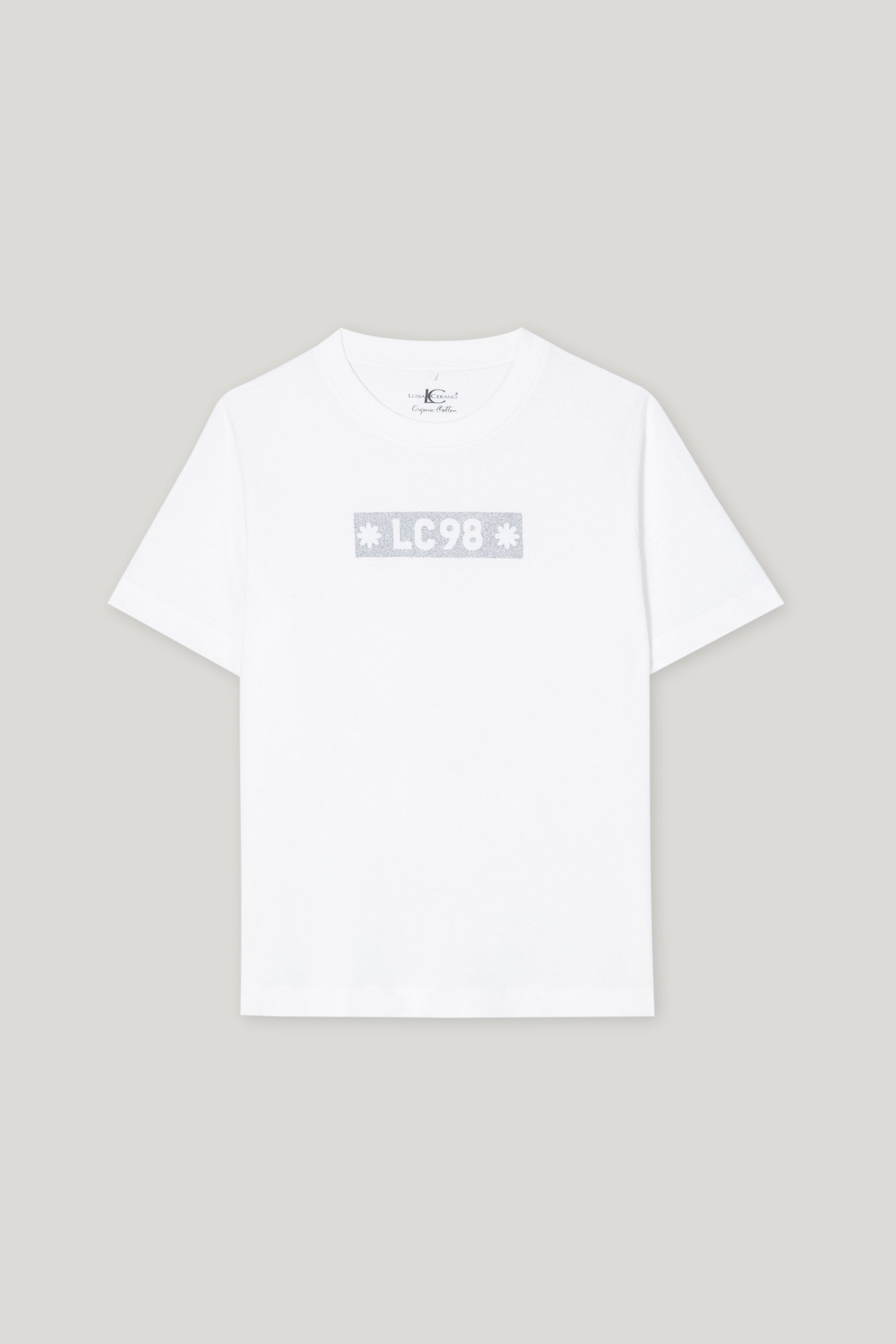 T-Shirt mit Glitter-Print