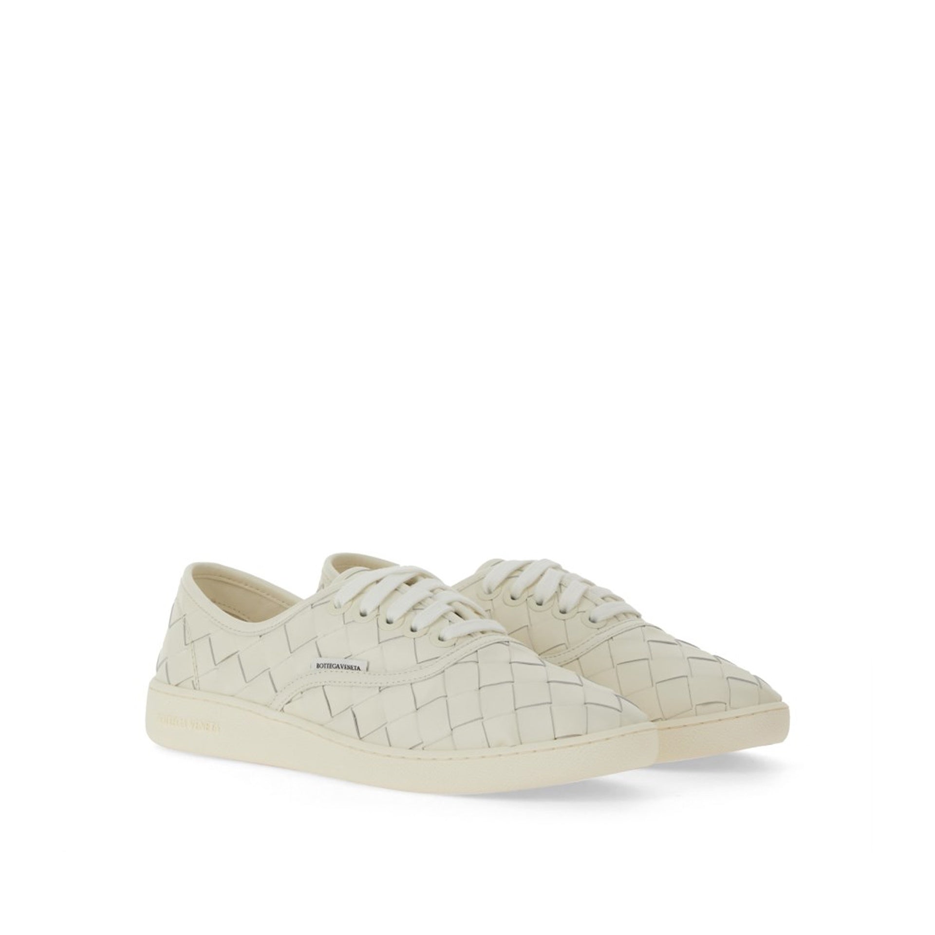 Bottega Veneta Intreccio Motif Leather Sneakers