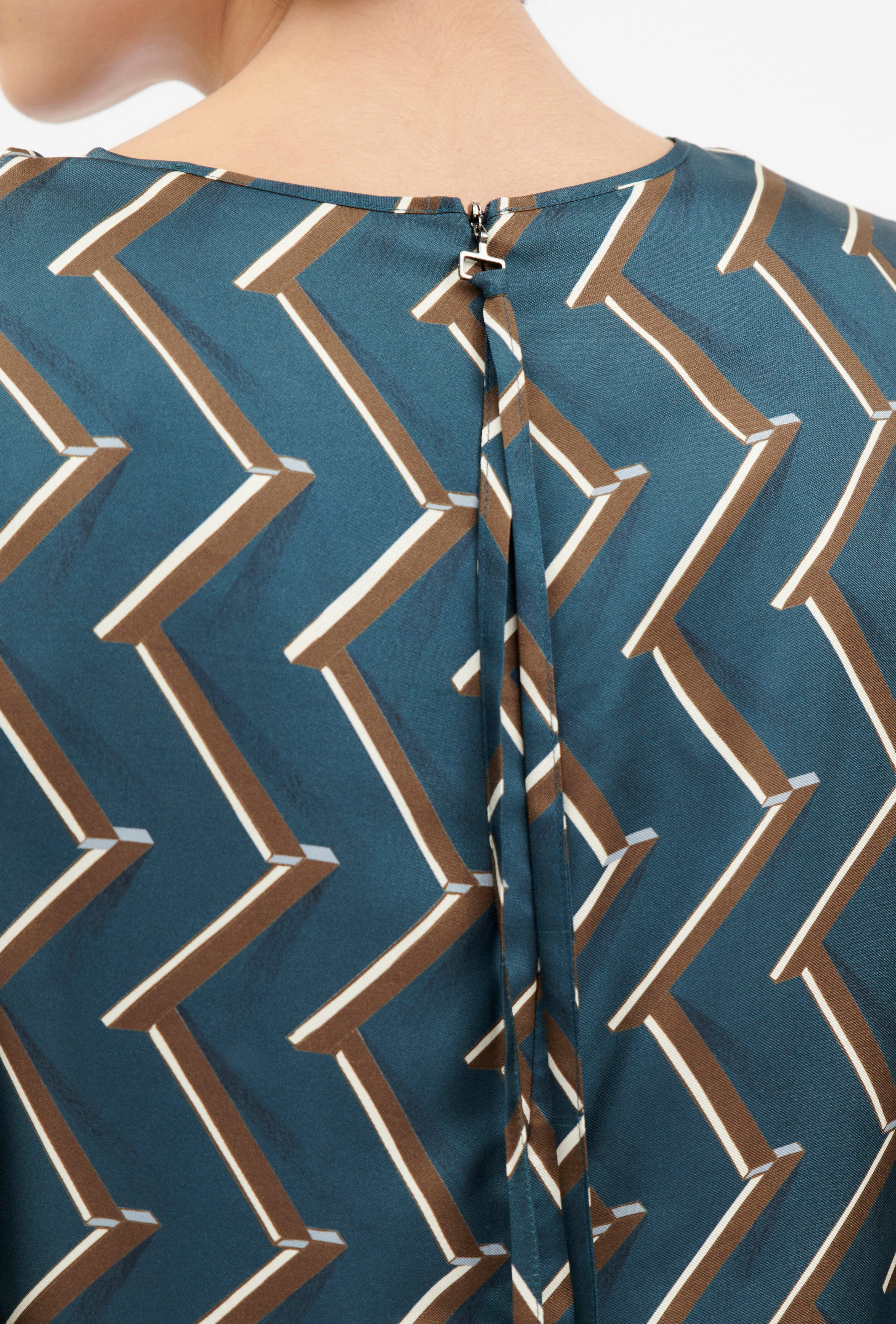 Graphic Bars Kleid, Moonstone