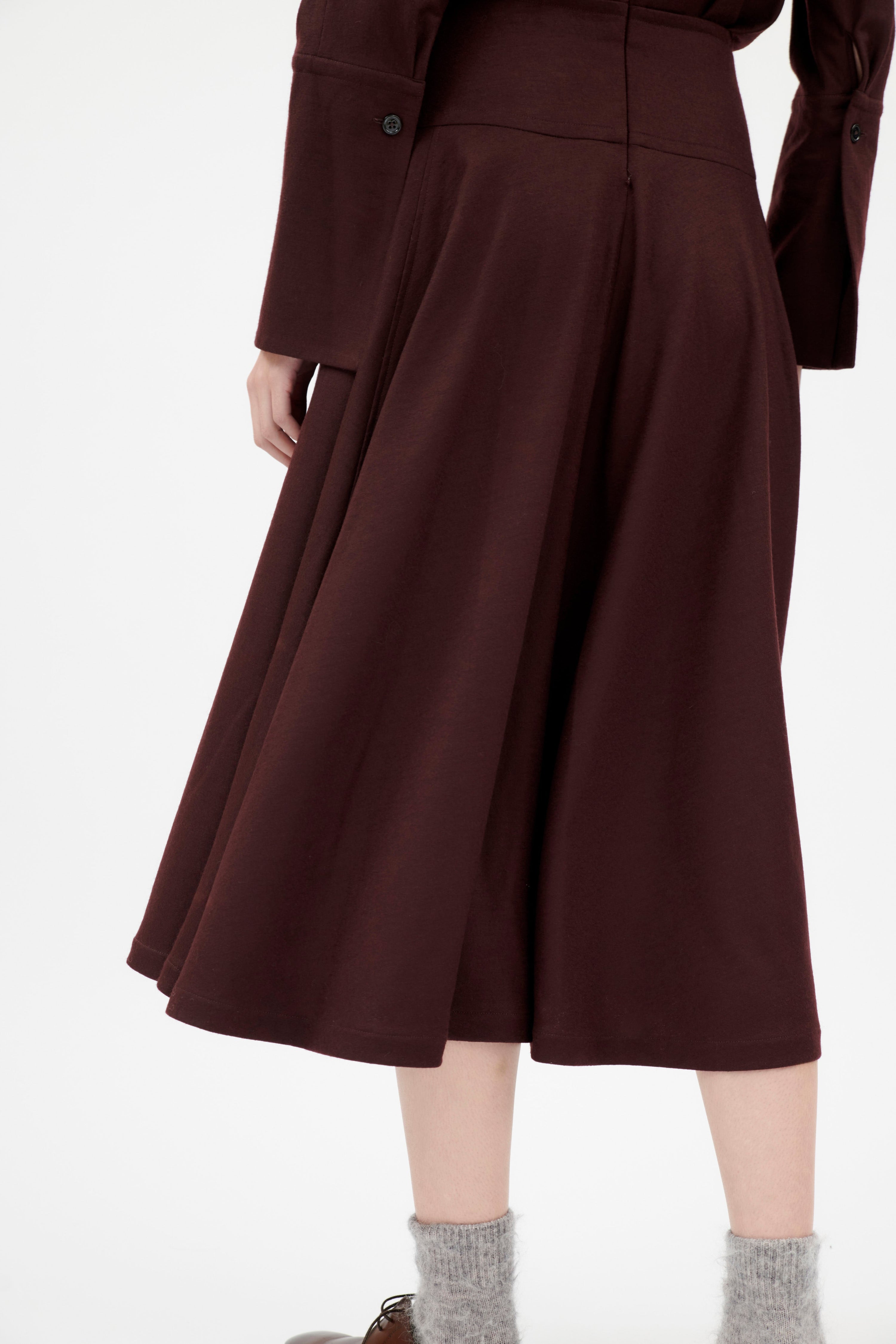 Light Wool Jersey Kleid, Chianti-Hemden & Blusen-Odeeh-OUTLET-ARCHIVIST-ARCHIVE-SALE