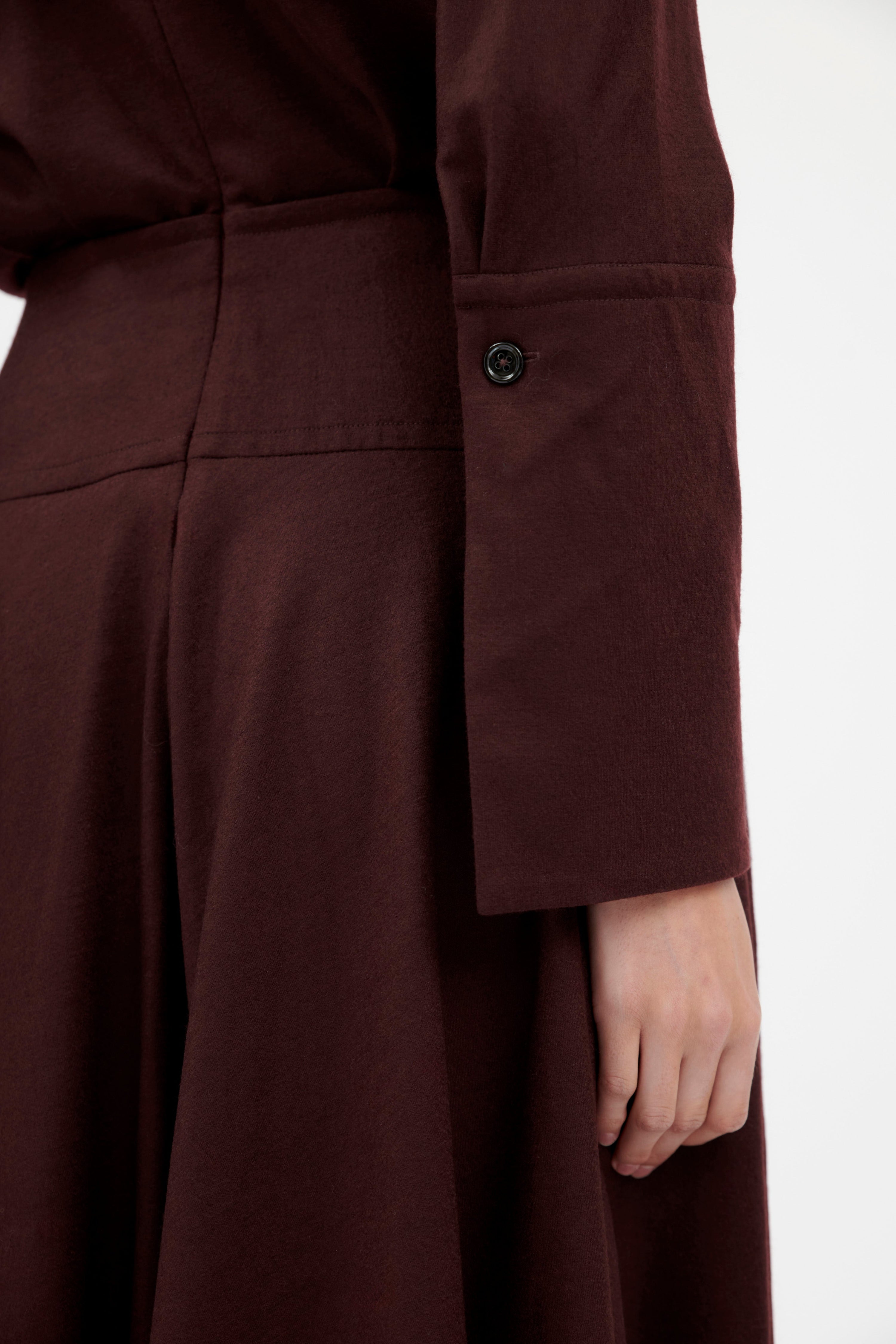 Light Wool Jersey Kleid, Chianti-Hemden & Blusen-Odeeh-OUTLET-ARCHIVIST-ARCHIVE-SALE