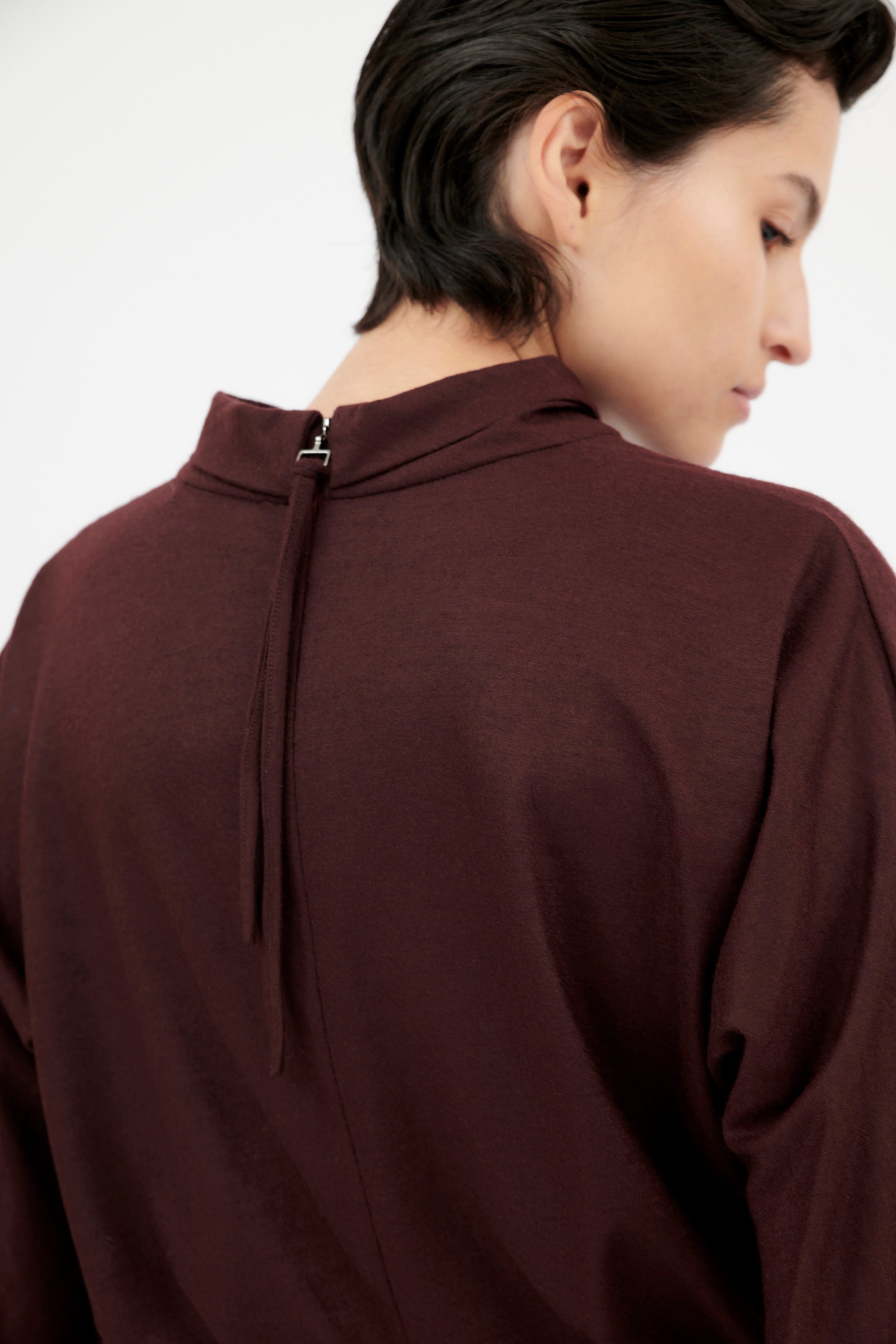 Light Wool Jersey Kleid, Chianti-Hemden & Blusen-Odeeh-OUTLET-ARCHIVIST-ARCHIVE-SALE
