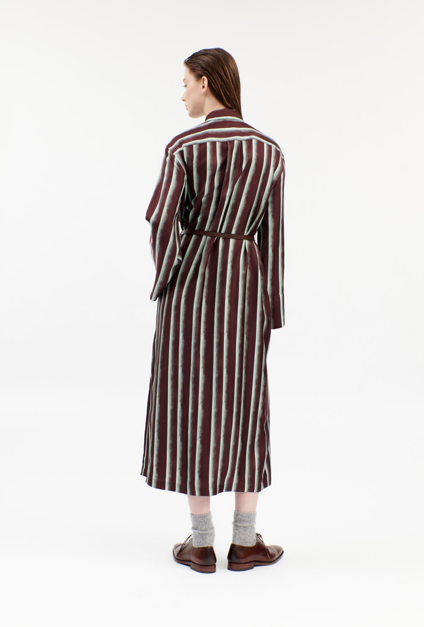 PAINTED STRIPES / TWILL Kleid, Cordovan-Kleider & Röcke-Odeeh-OUTLET-ARCHIVIST-ARCHIVE-SALE