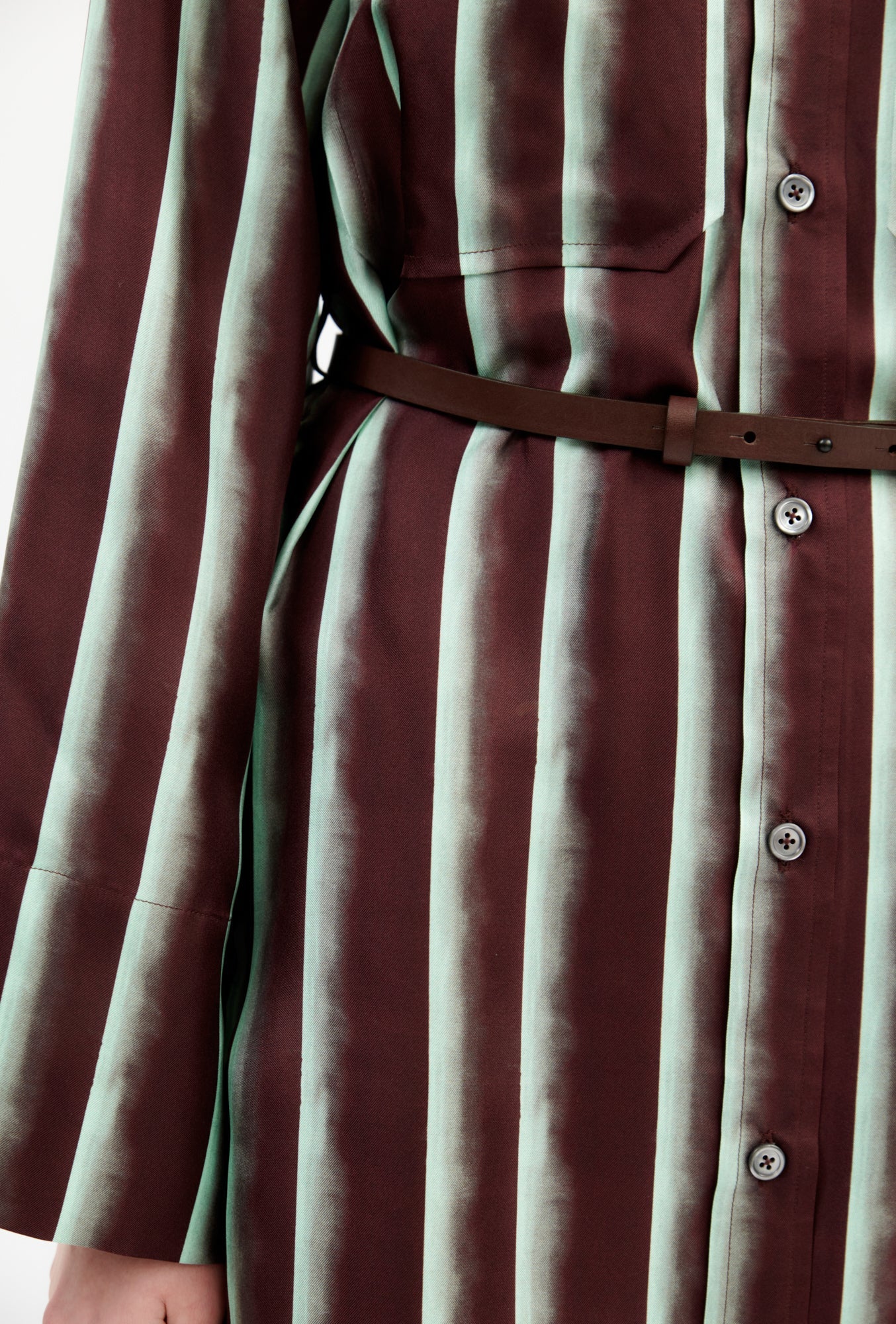 PAINTED STRIPES / TWILL Kleid, Cordovan-Kleider & Röcke-Odeeh-OUTLET-ARCHIVIST-ARCHIVE-SALE