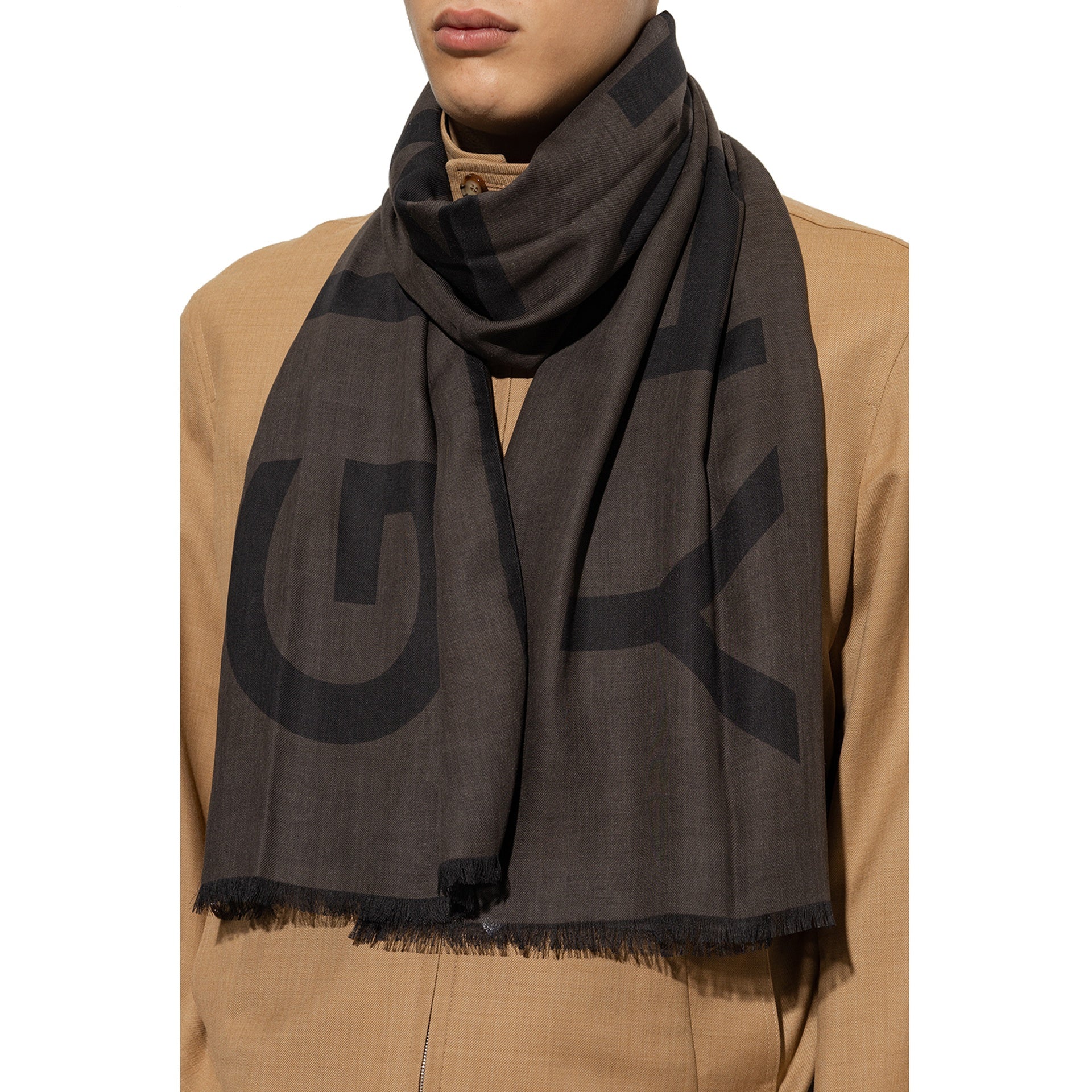 Givenchy-Givenchy Logo Scarf-MEN ACCESSORIES-Black-Deal-Outlet-by-ARCHIVIST