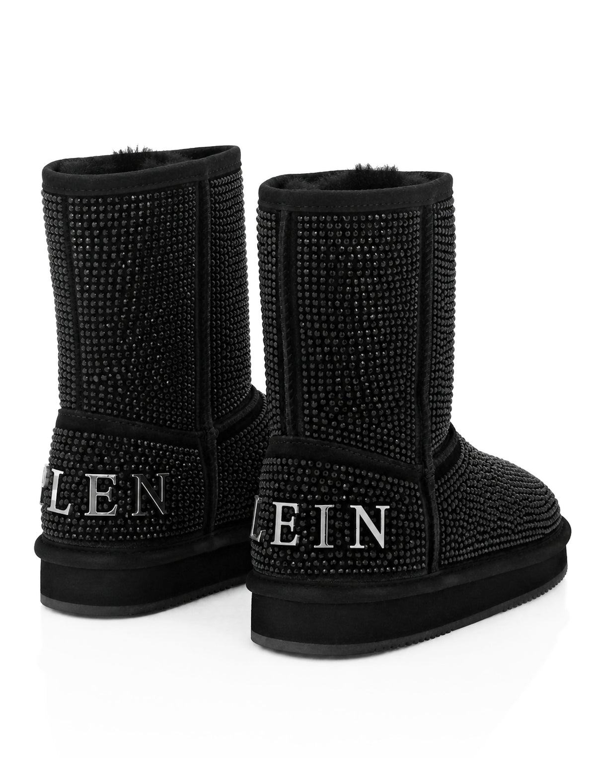 Fake Suede Winter Boots Strass