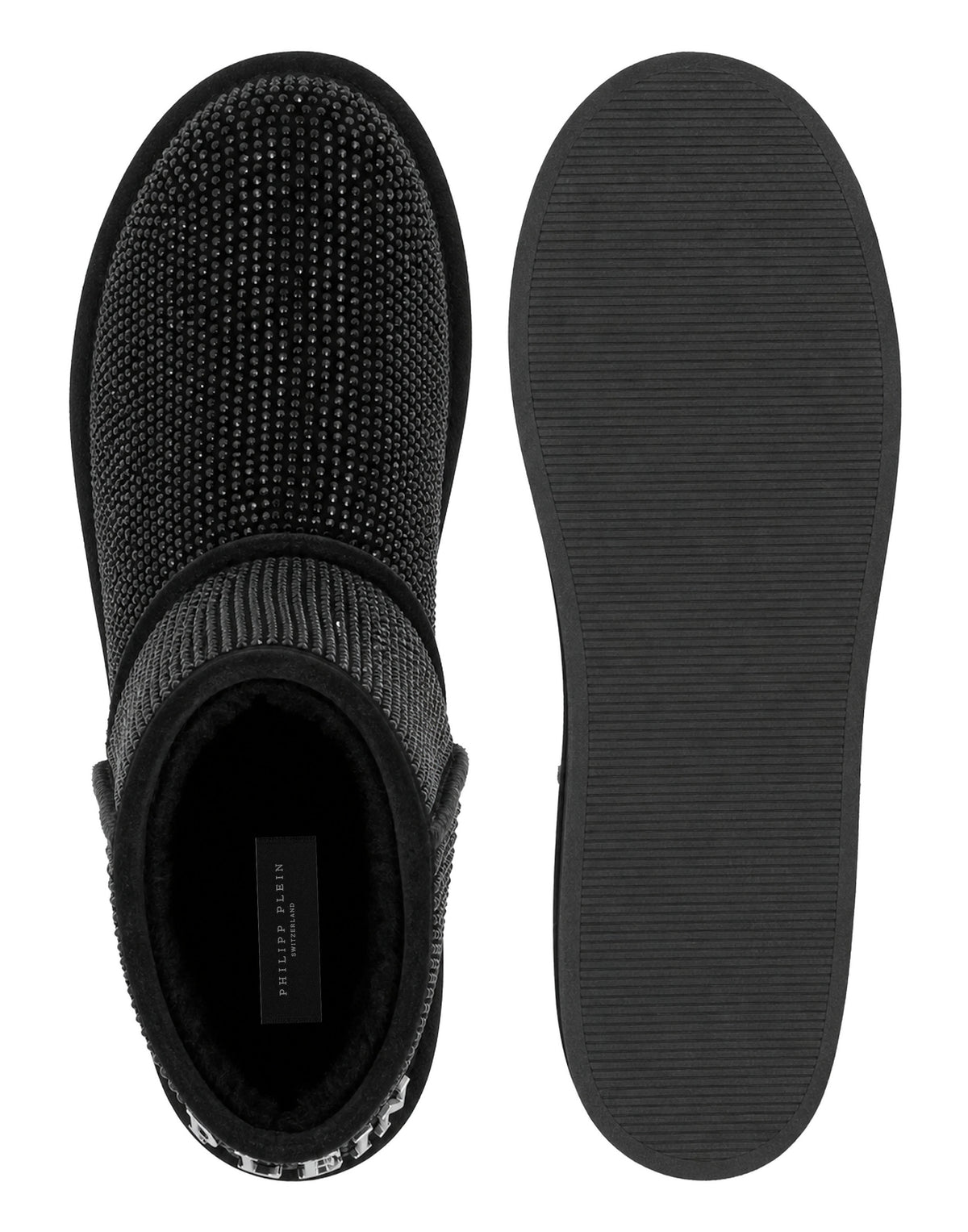 Fake Suede Winter Boots Strass