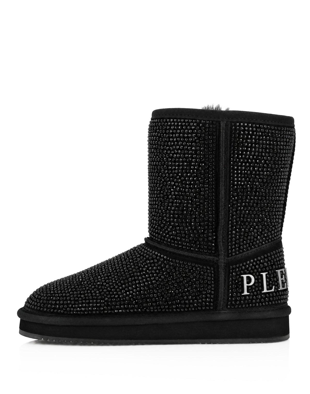 Fake Suede Winter Boots Strass