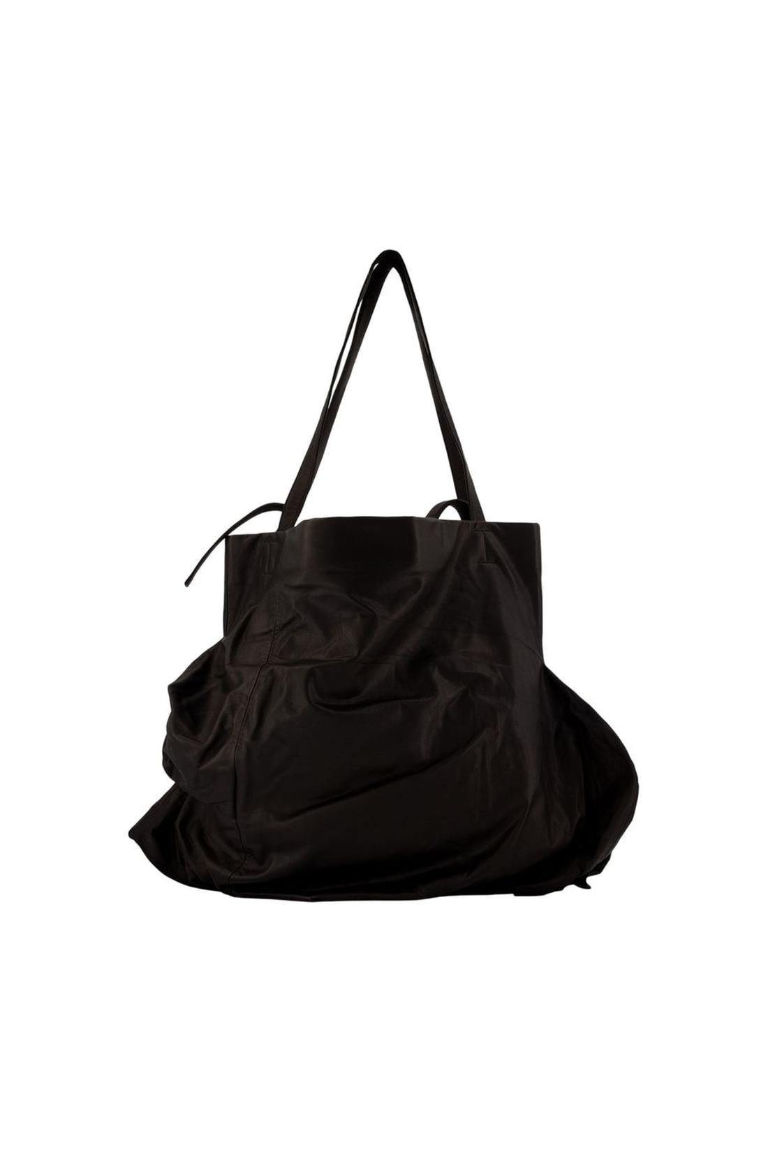 Einkaufstasche „Unevenness“ – YOHJI YAMAMOTO – Leder – Schwarz