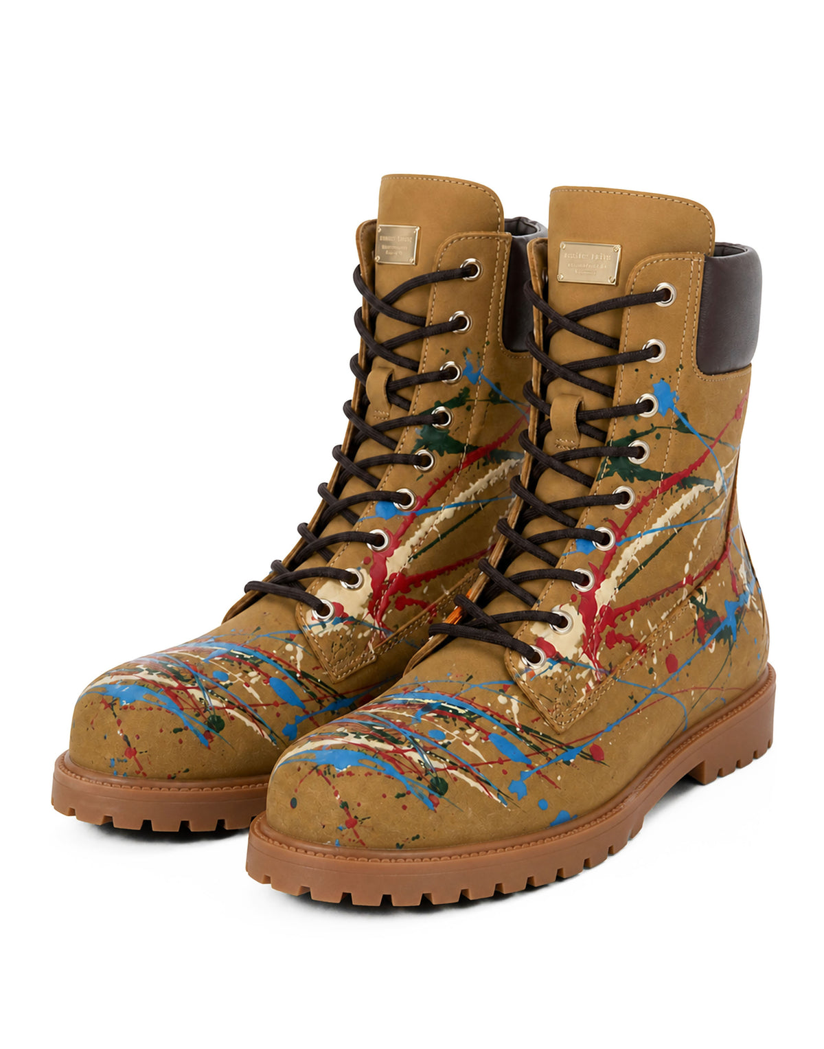 Nubuck Boots Dripping Skull