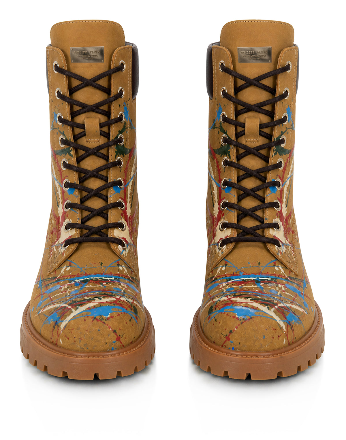 Nubuck Boots Dripping Skull