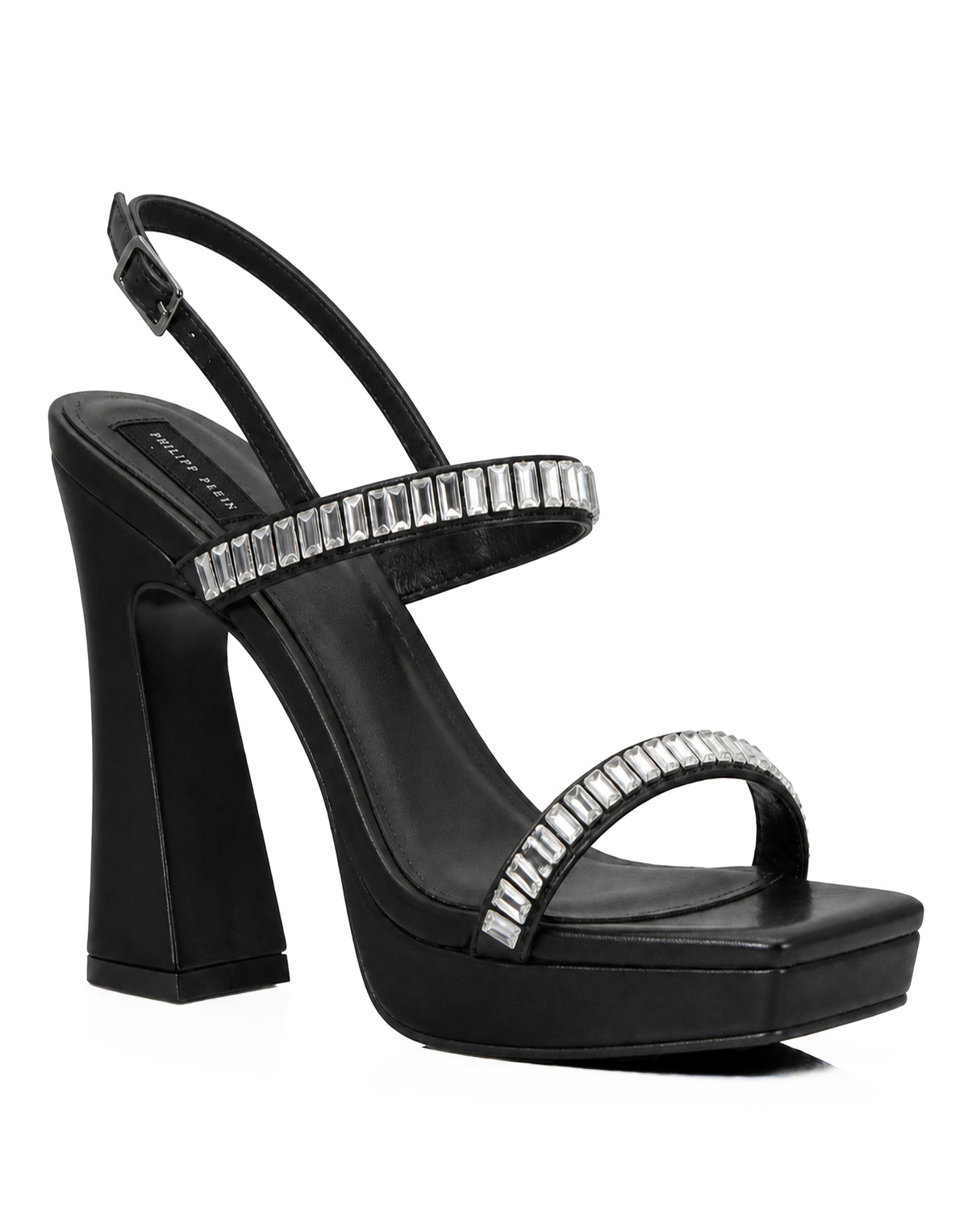 Nappa High Heels Sandals Crystal Castons