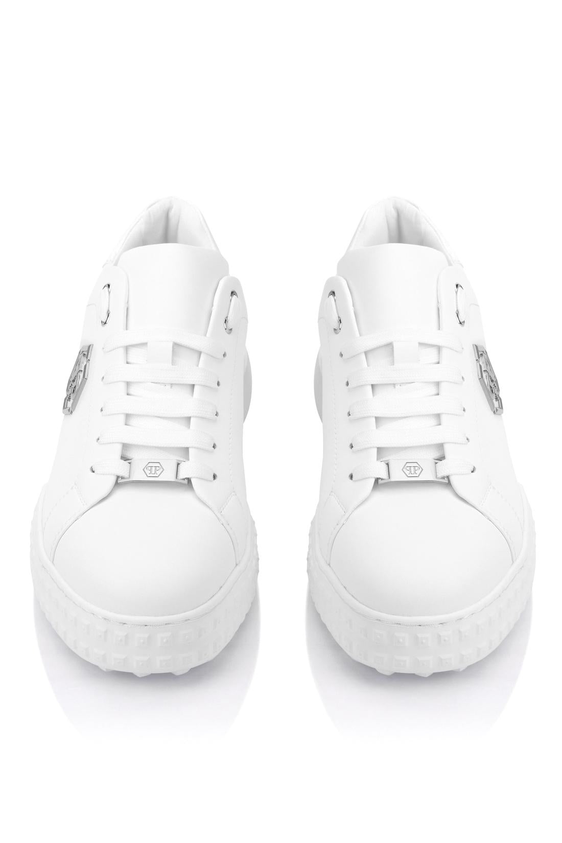 Philipp Plein Nappa Leather Low-Top Sneakers Hexagon, Schuhe