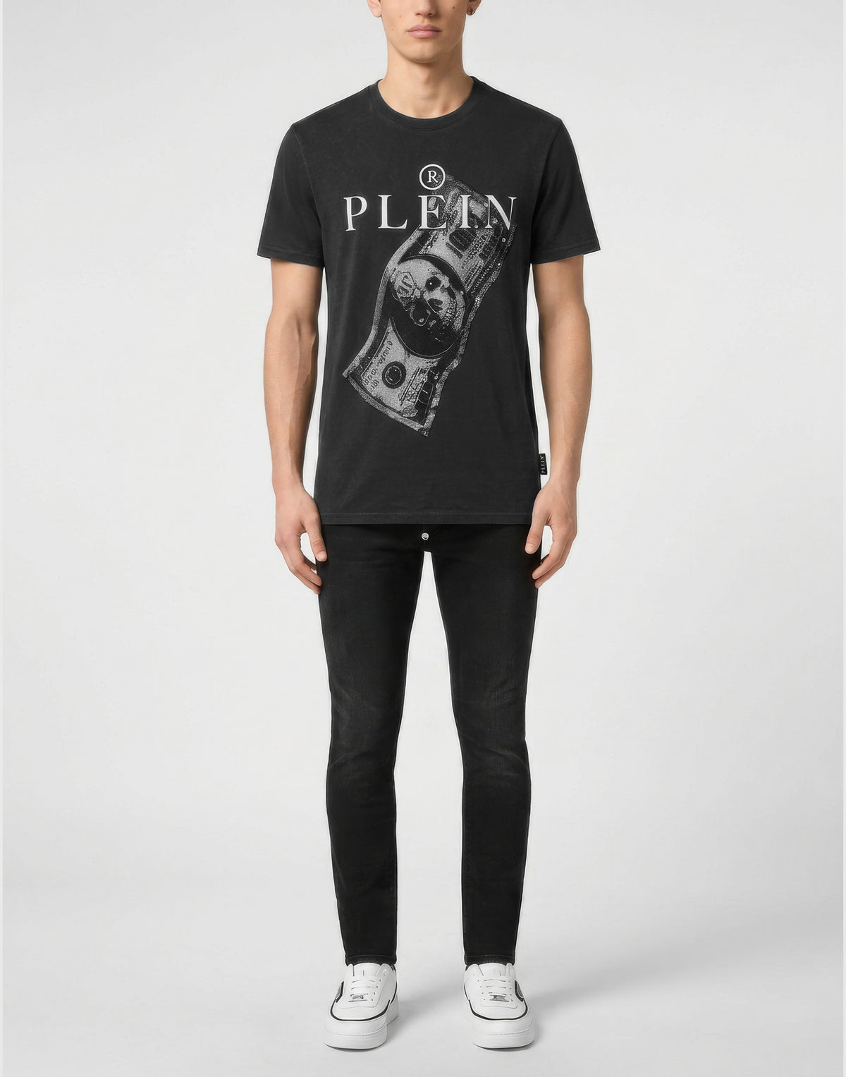 Jersey T-Shirt Skull Strass