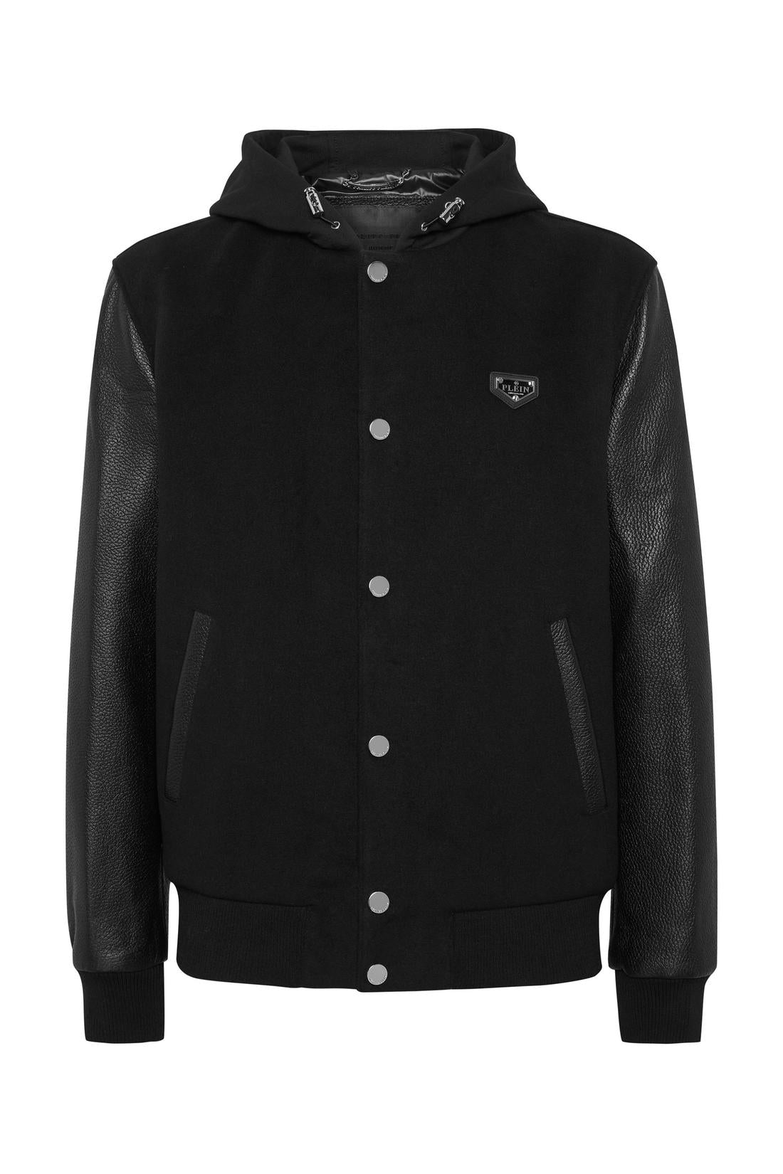 Philipp Plein Hooded Varsity Bomber Jacket, Jacken & Mäntel