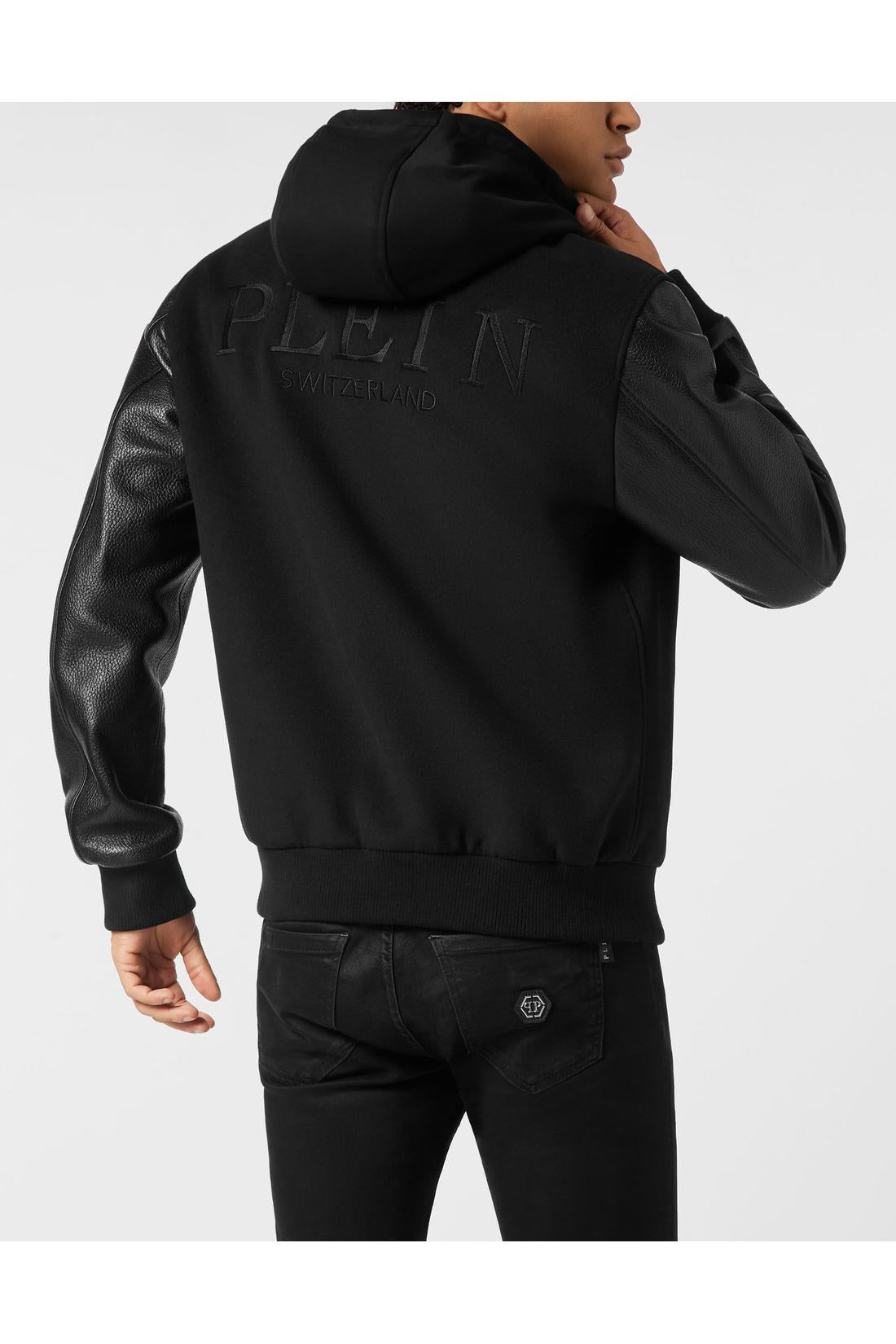 Philipp Plein Hooded Varsity Bomber Jacket, Jacken & Mäntel