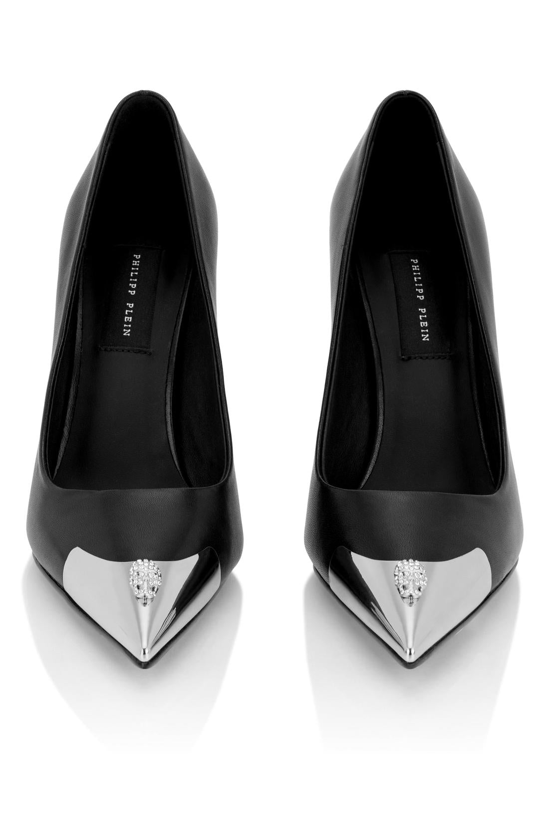 Philipp Plein Nappa Decollete Hi-Heels Pump H105 Skull Toe, Pumps