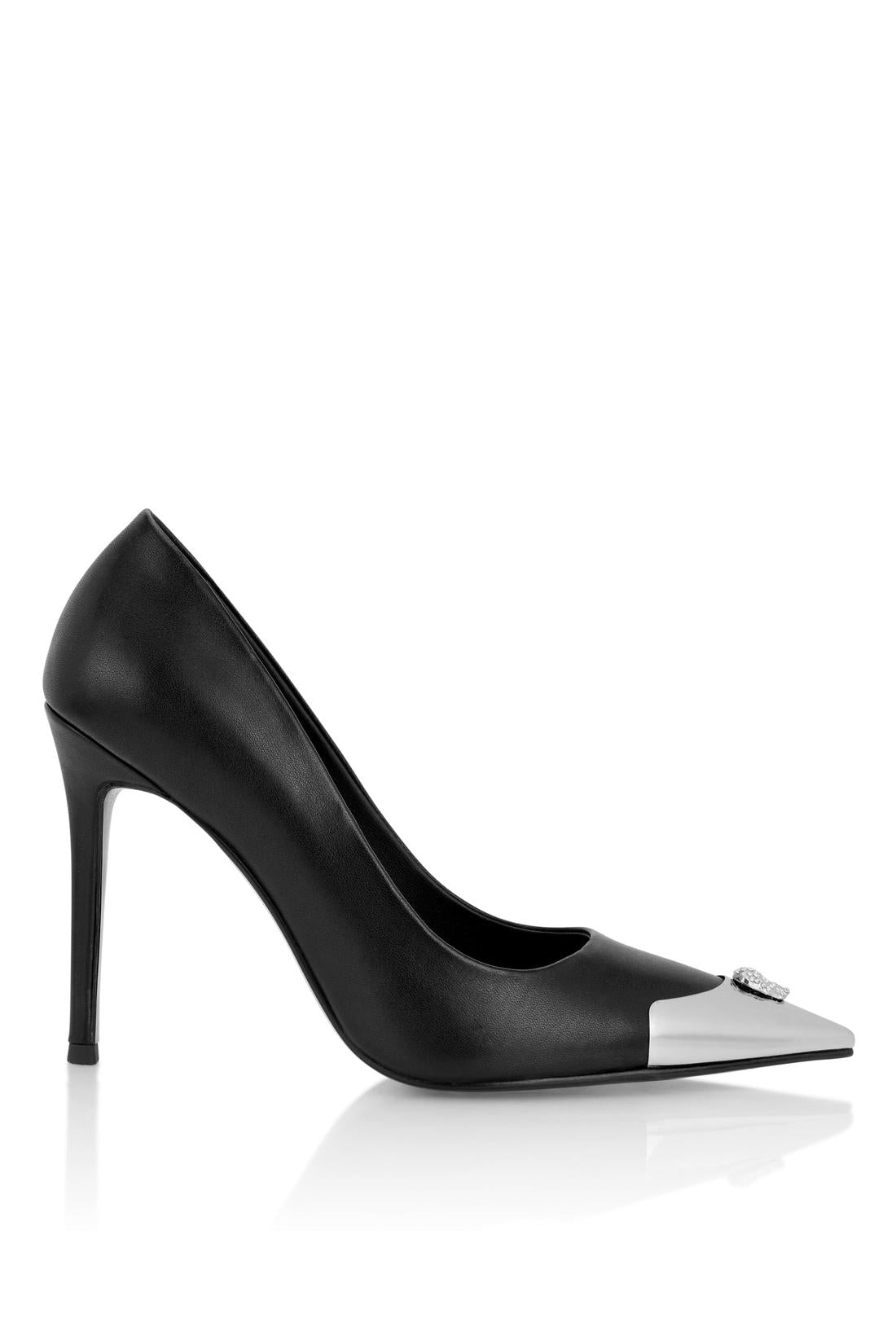 Philipp Plein Nappa Decollete Hi-Heels Pump H105 Skull Toe, Pumps