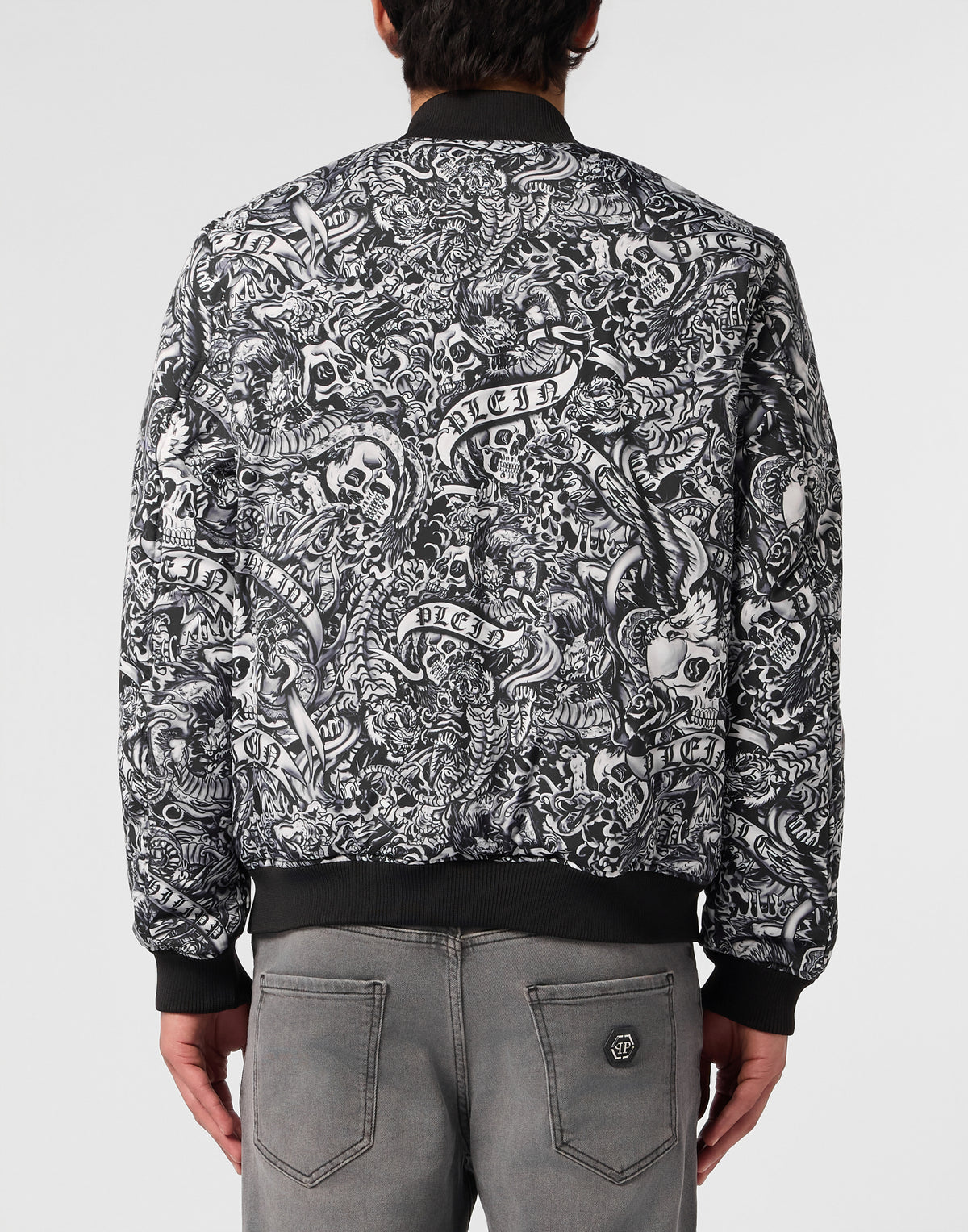 Nylon Bomber All-Over Tattoo