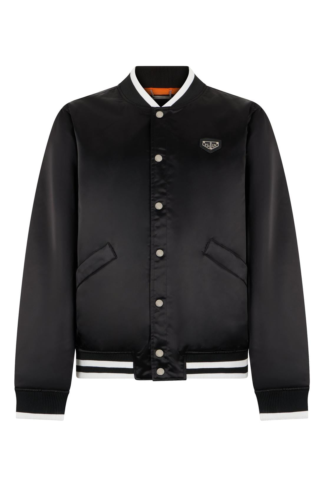 Philipp Plein Satin College Bomber Plein Logo, Jacken & Mäntel