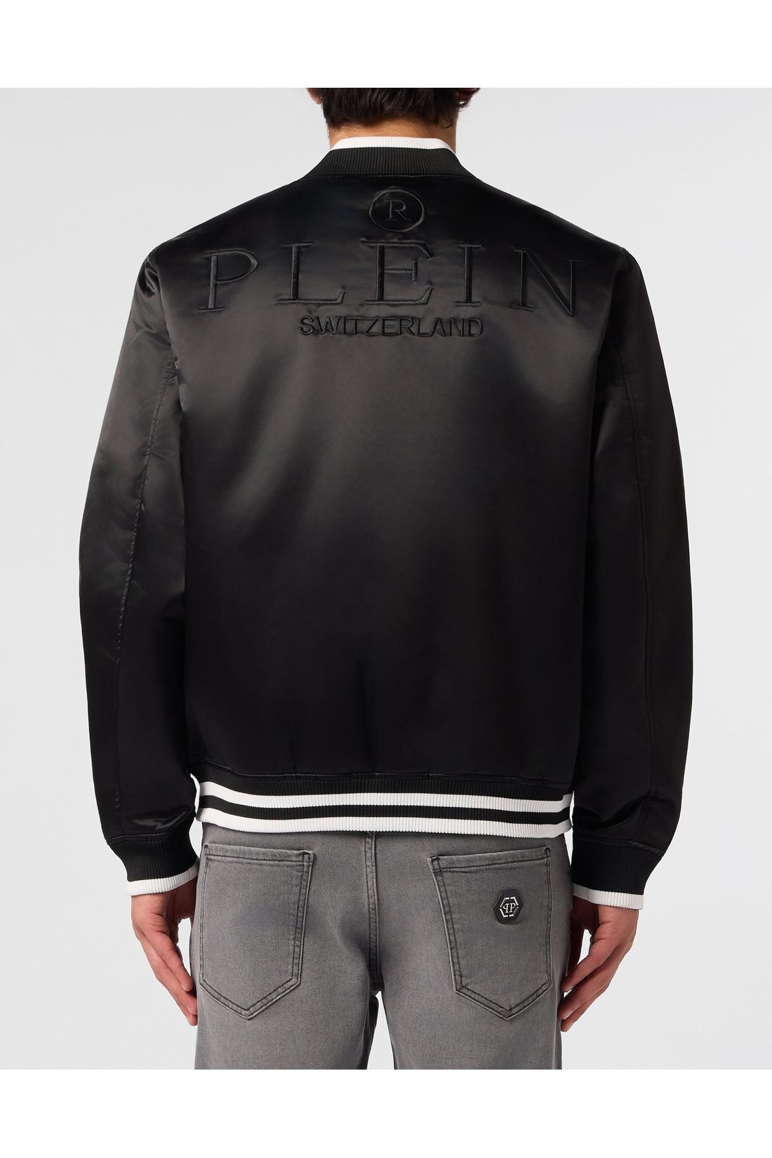 Philipp Plein Satin College Bomber Plein Logo, Jacken & Mäntel