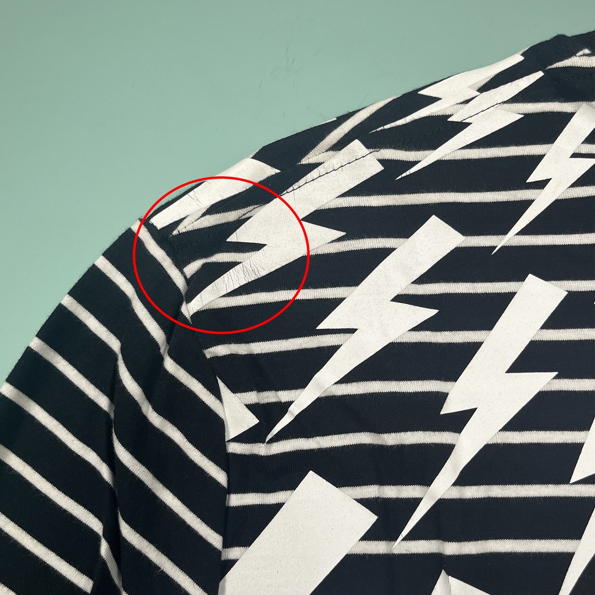 Neil Barrett-Neil Barrett Cotton Fairisle T-Shirt-MEN CLOTHING-Black-Deal-Outlet-by-ARCHIVIST