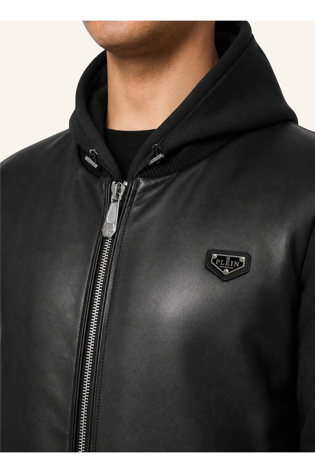 Philipp Plein Eco Leather Nylon Bomber, Jacken & Mäntel