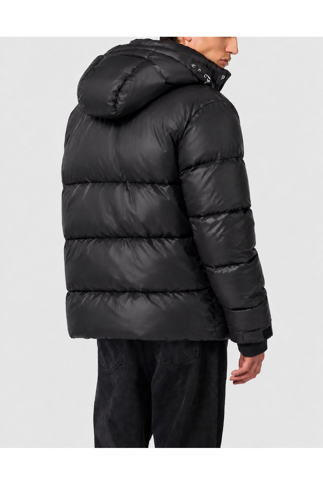 Philipp Plein Shiny Nylon Puffer Jacket, Jacken & Mäntel