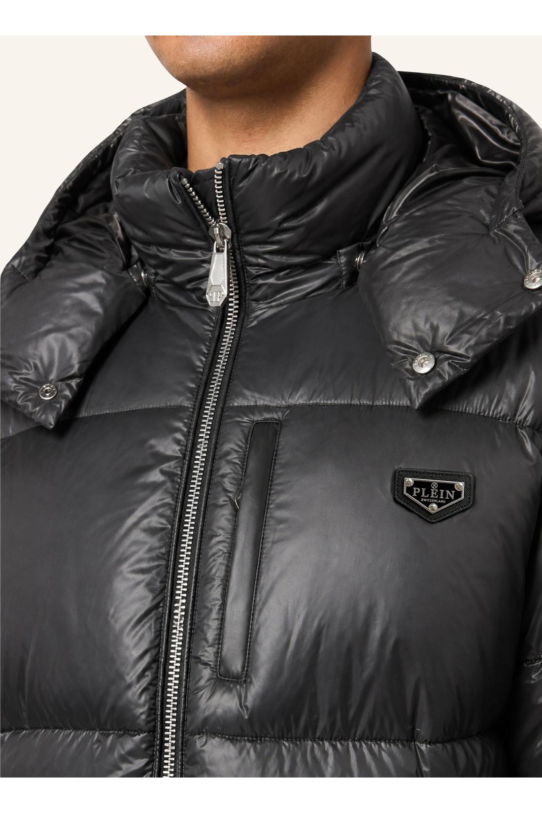 Philipp Plein Shiny Nylon Puffer Jacket, Jacken & Mäntel