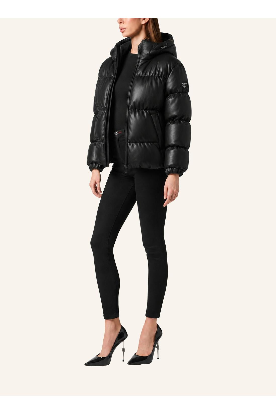 Philipp Plein Eco Leather Puffer Jacket, Jacken & Mäntel