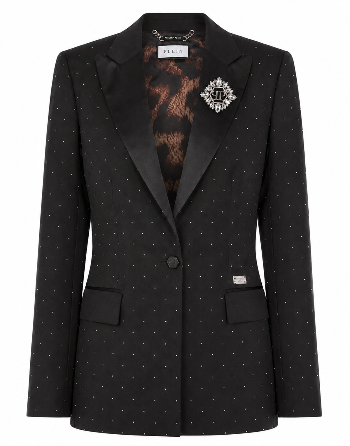 Boyfriend Fit Blazer Crystal Strass