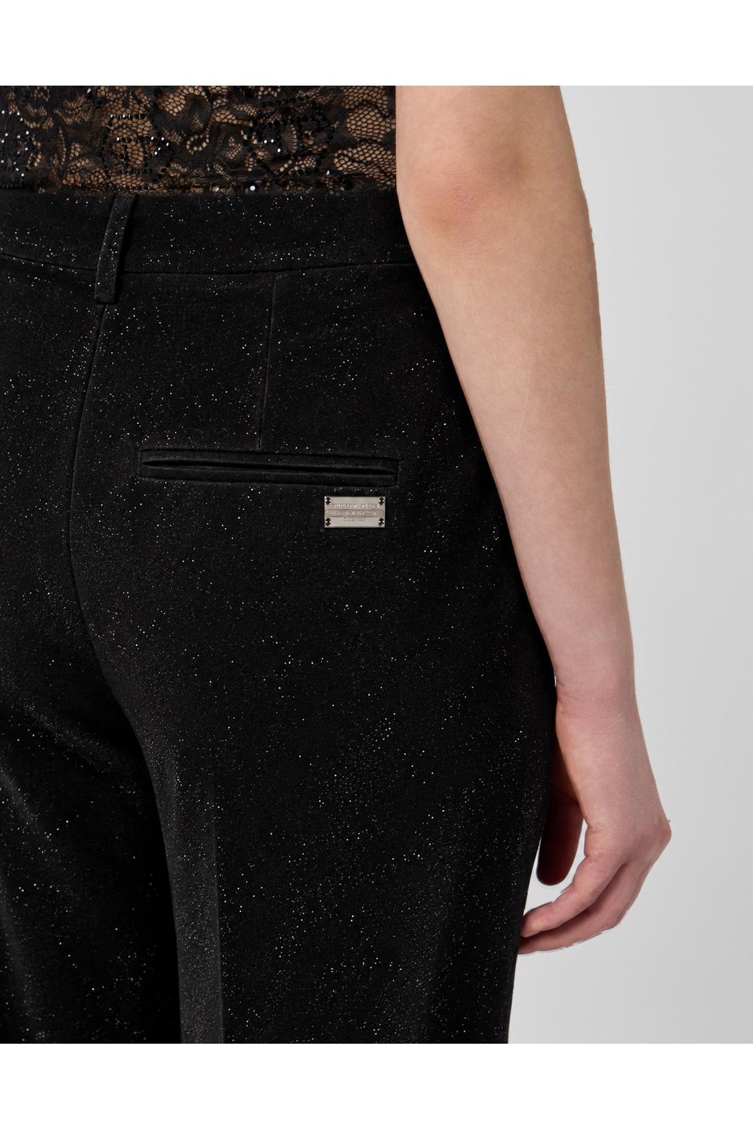 Straight Fit Trousers Glitter