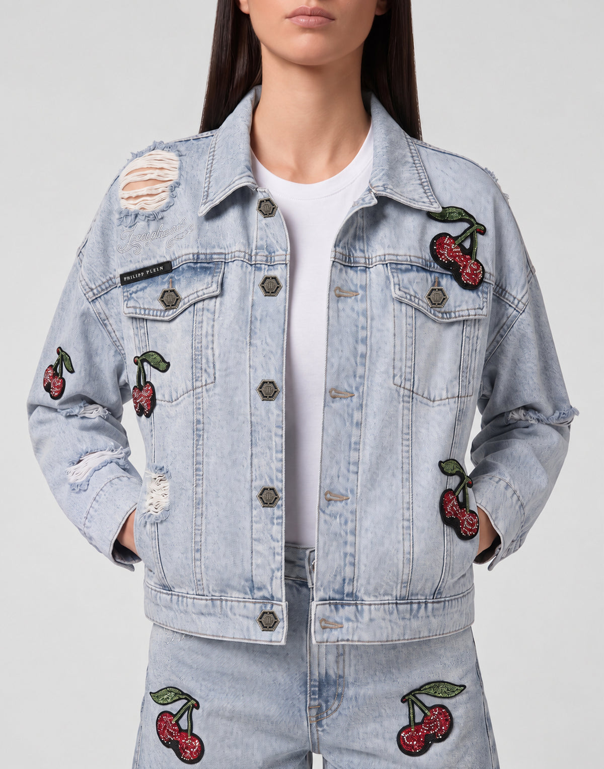 Denim Regular Jacket Cherrylicious