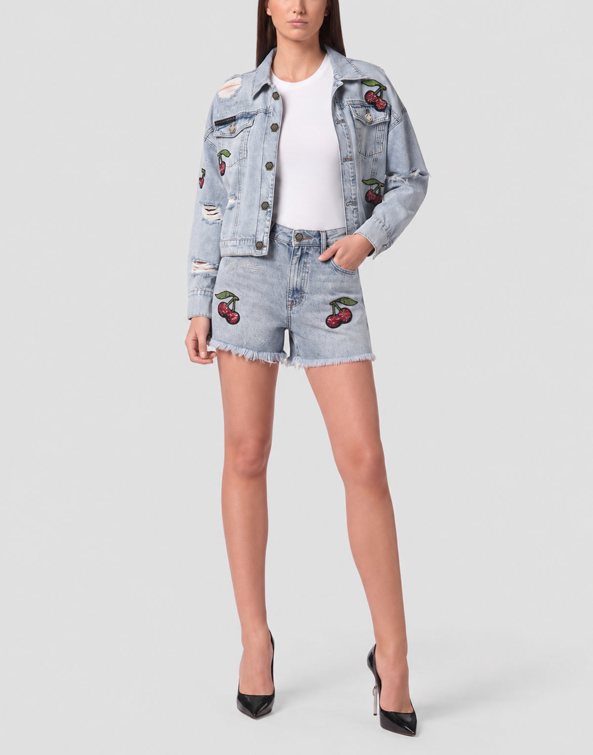 Denim Regular Jacket Cherrylicious