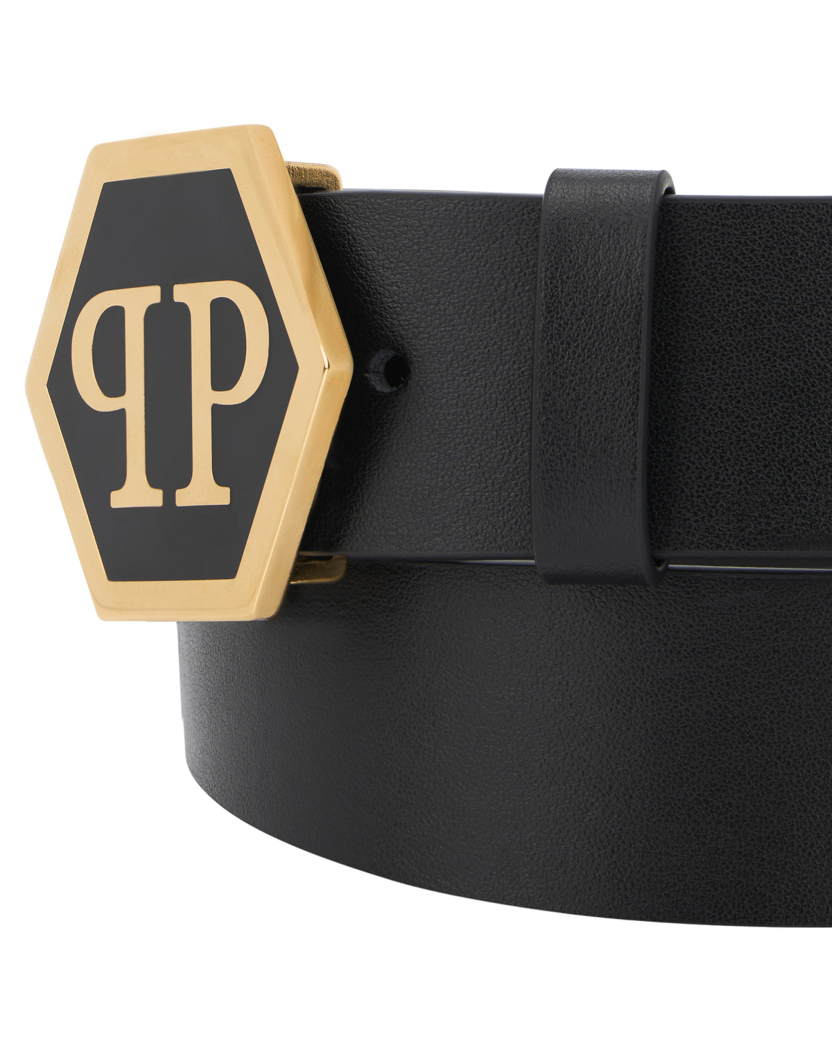 Leather Belt Hexagon