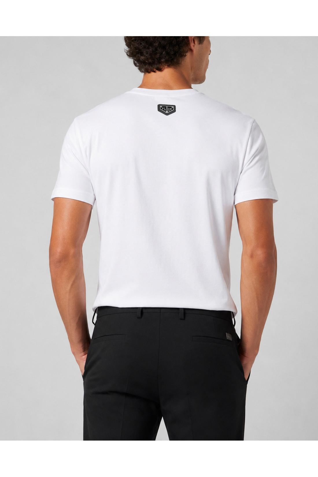 Philipp Plein Jersey Round Neck T-Shirt SS Skull Dollar Stones, Shirts