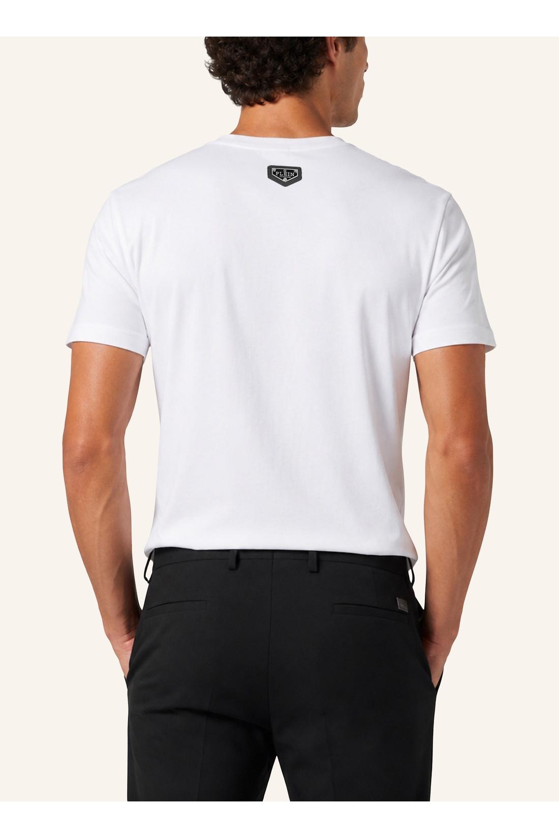 Philipp Plein Jersey Round Neck T-Shirt SS Skull Dollar Stones, Shirts