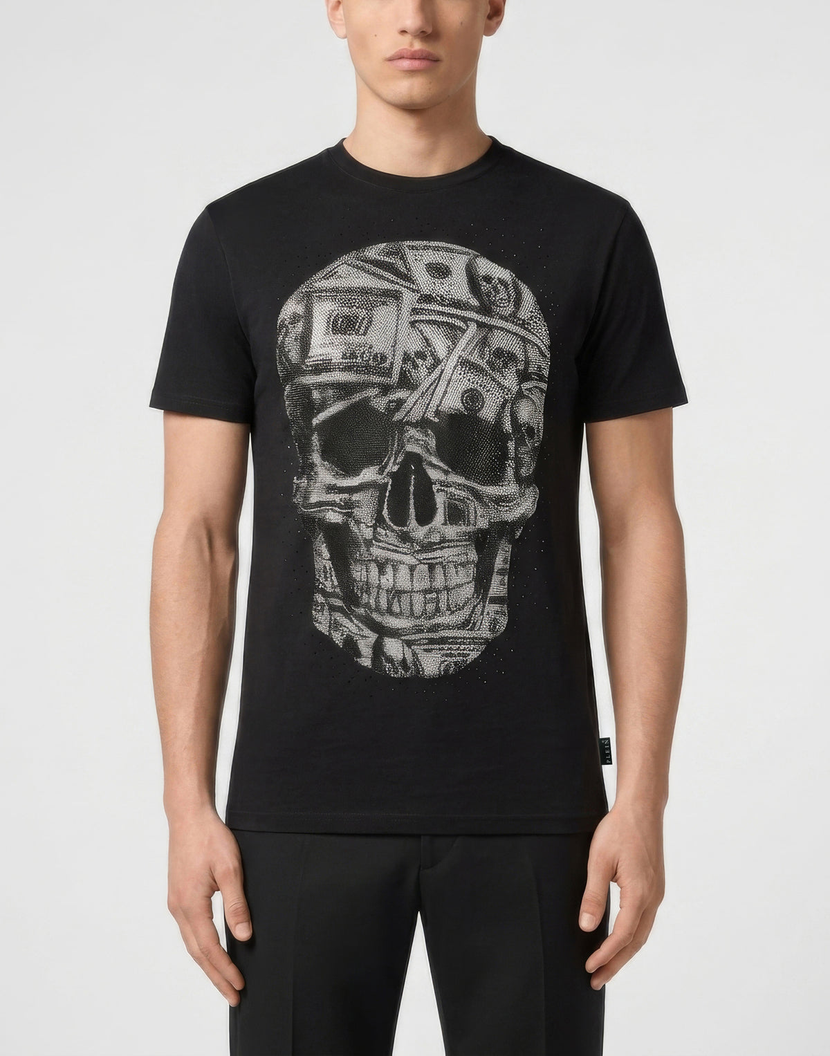 Jersey Round Neck T-Shirt SS Skull Dollar Stones