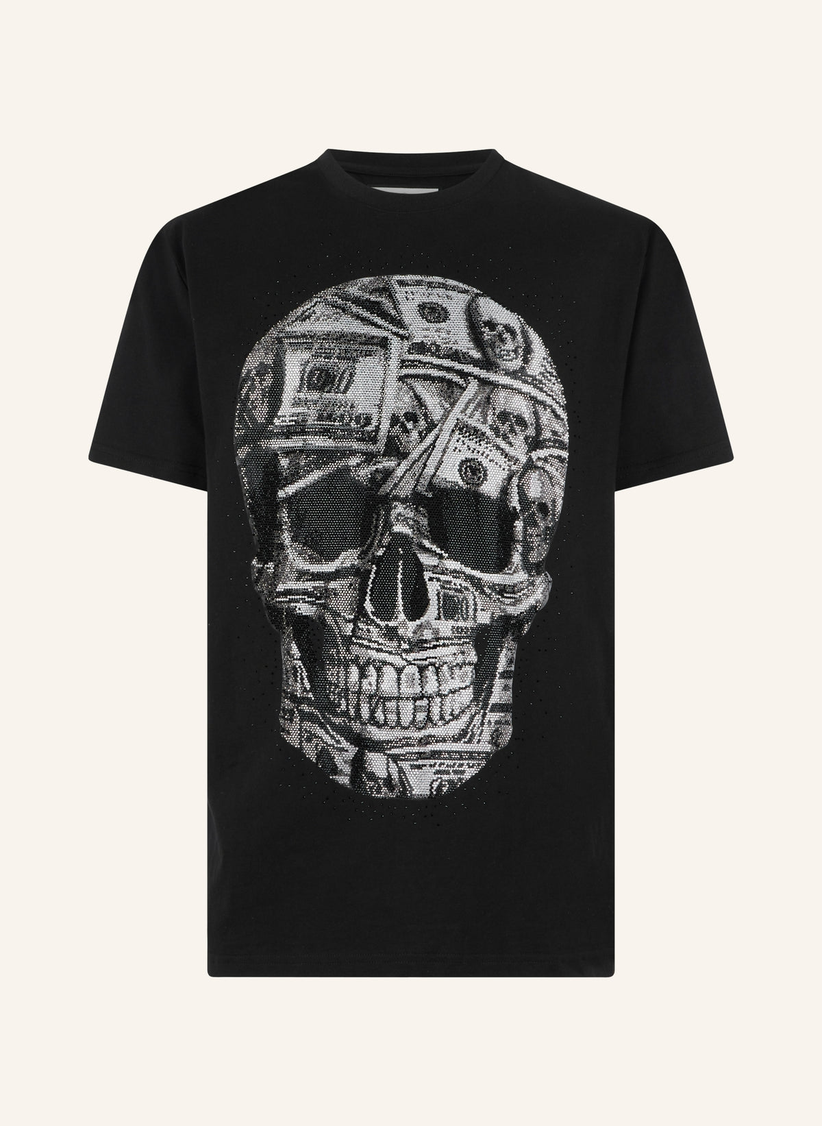 Jersey Round Neck T-Shirt SS Skull Dollar Stones