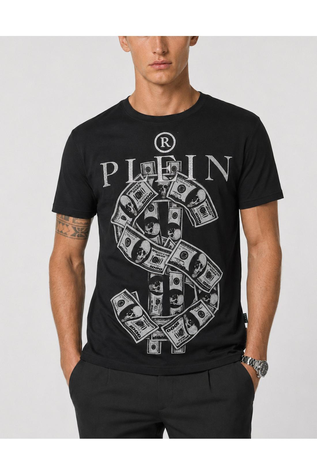 Philipp Plein Jersey T-Shirt Plein Dollar, Shirts