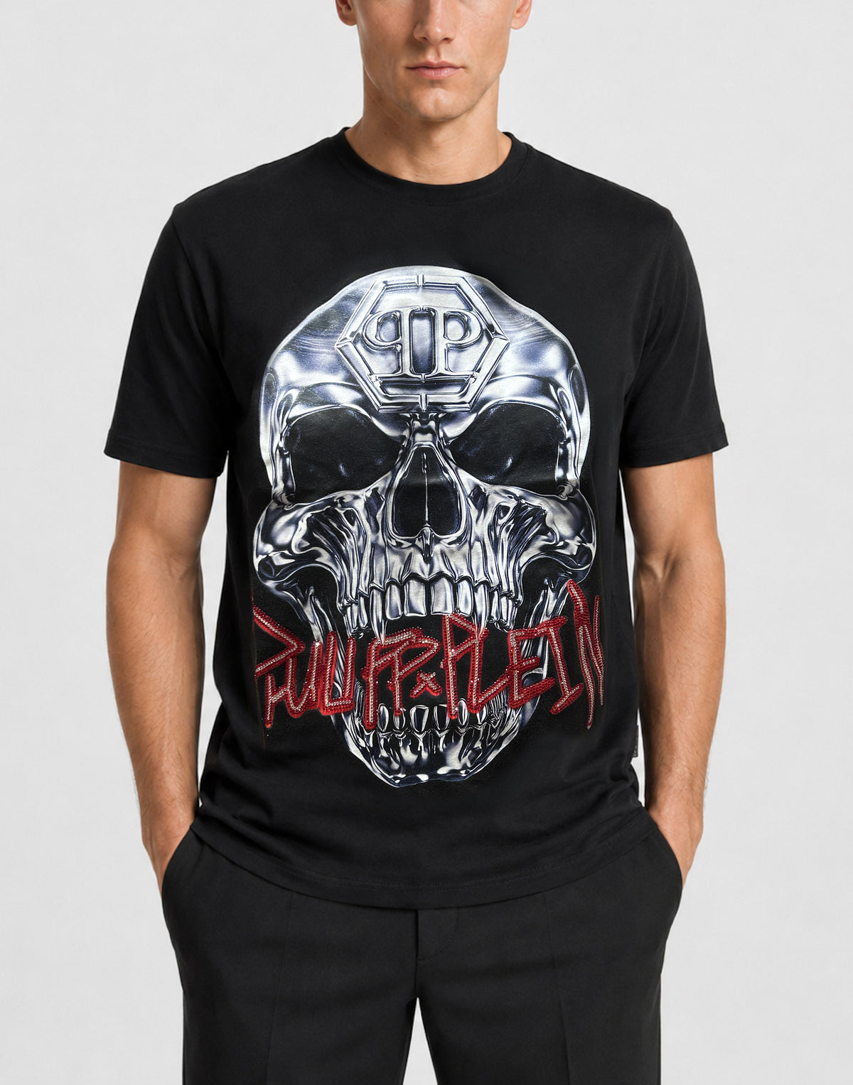 Jersey T-Shirt Skull Metallic Neon