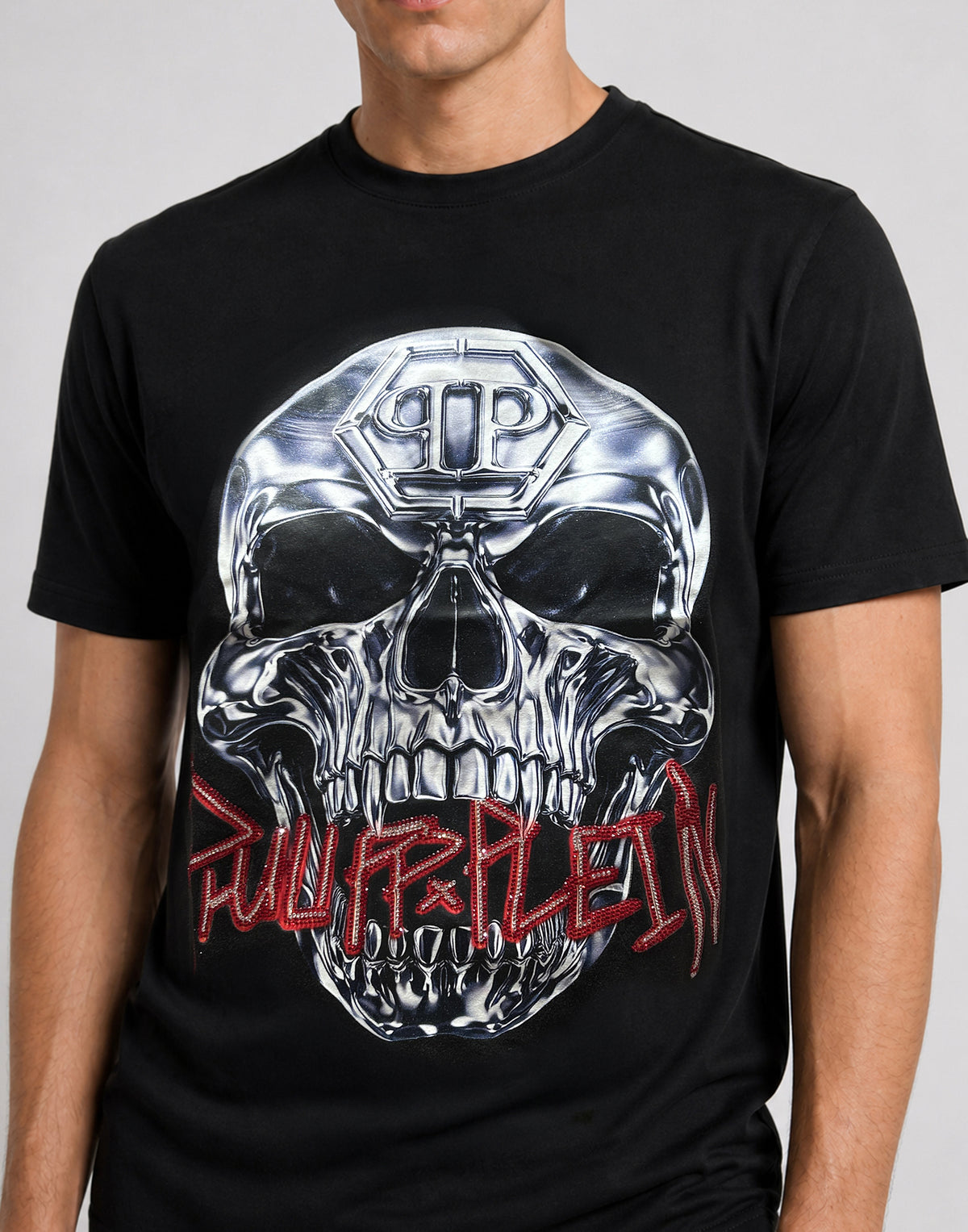 Jersey T-Shirt Skull Metallic Neon
