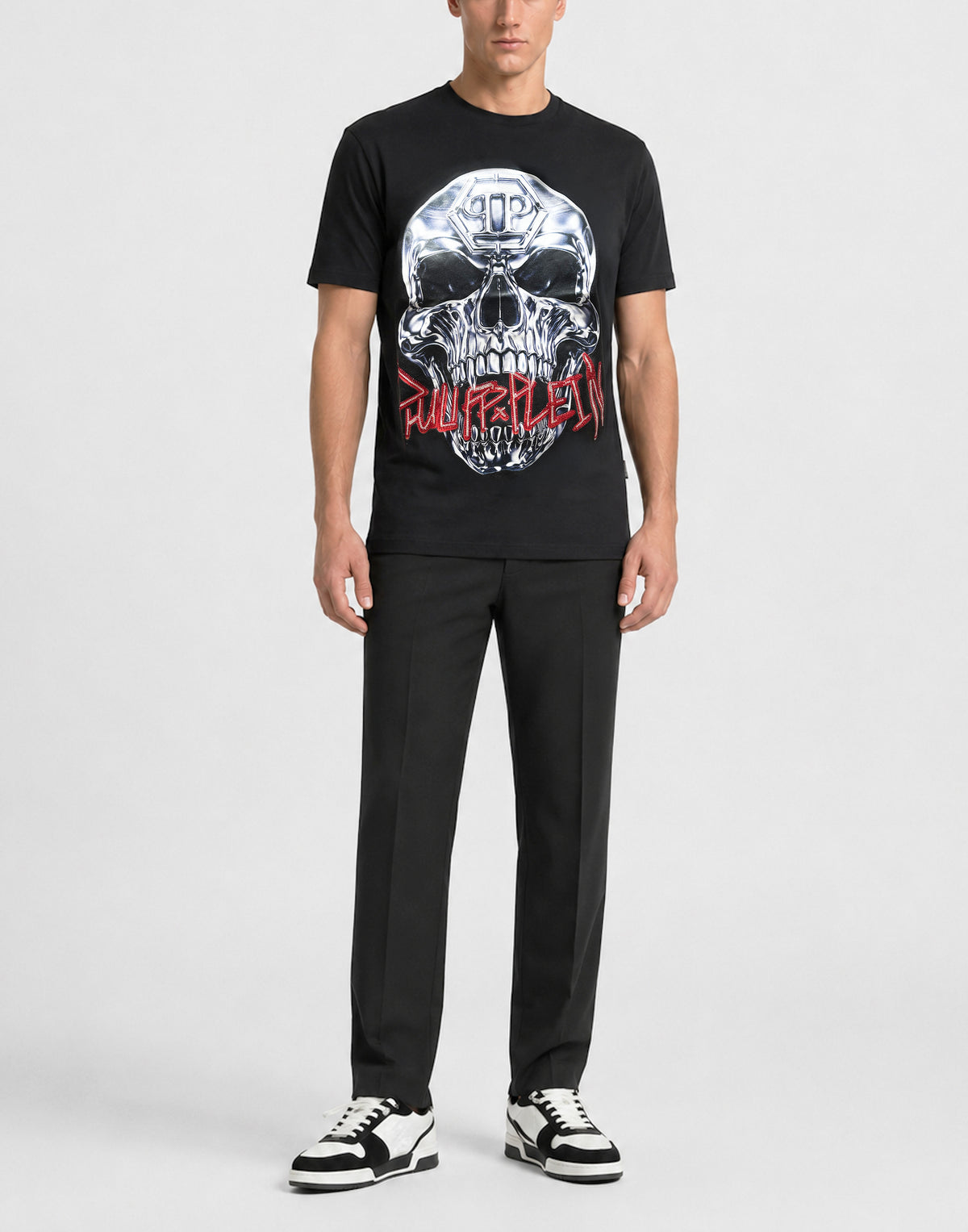 Jersey T-Shirt Skull Metallic Neon